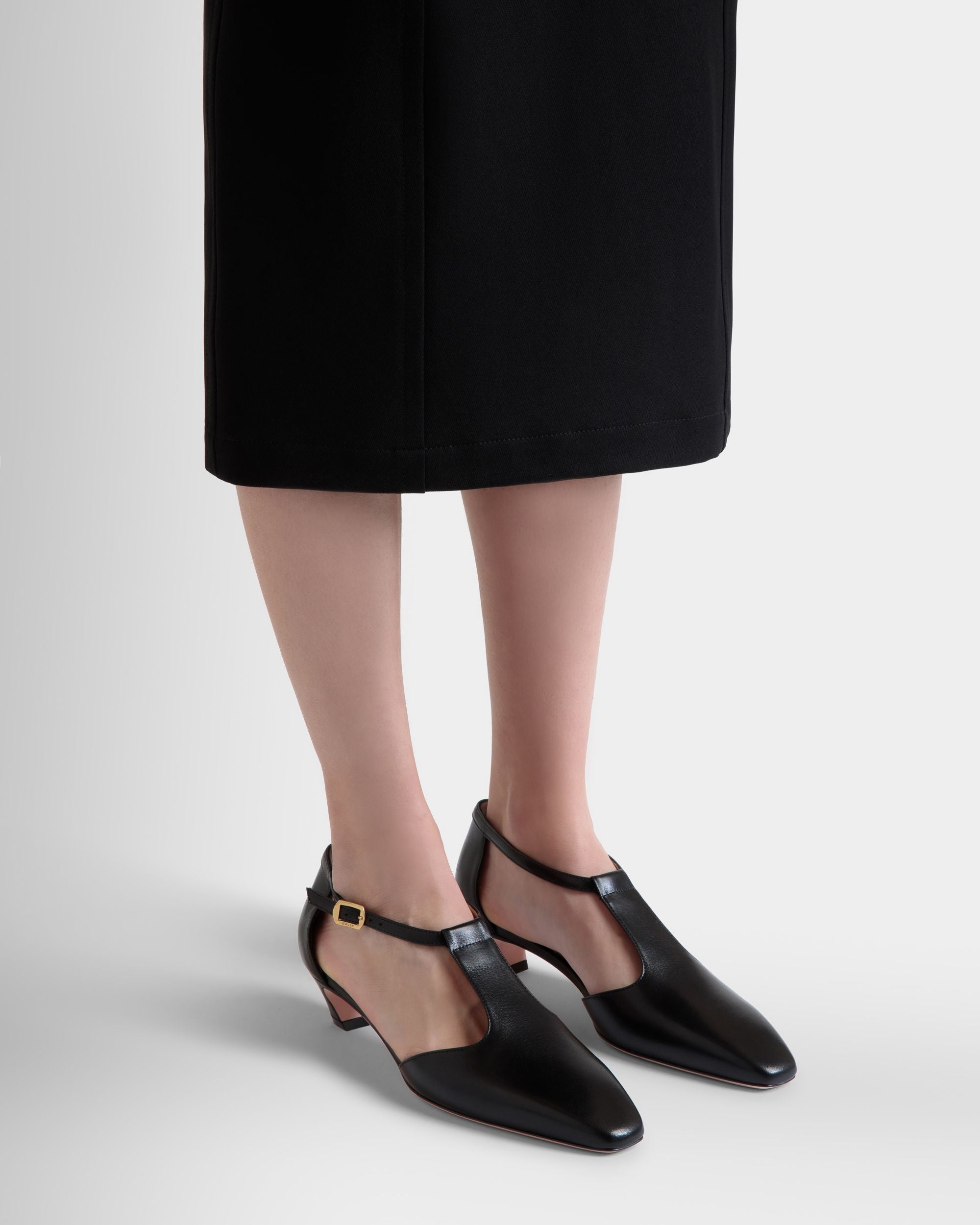 Décolleté Sylt In Pelle Nera - Donna - Bally - 02