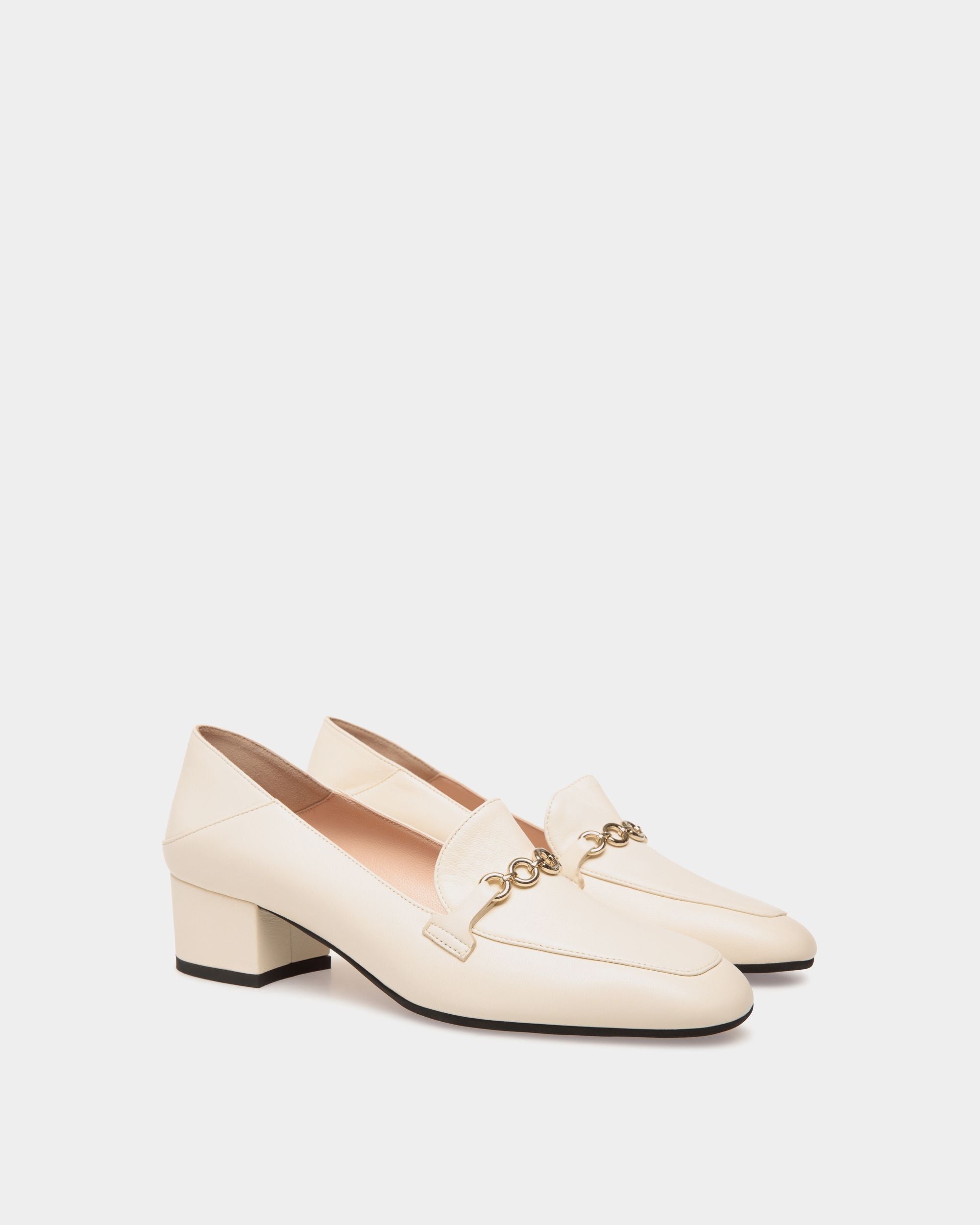 Décolleté In Pelle Bianca - Donna - Bally - 02