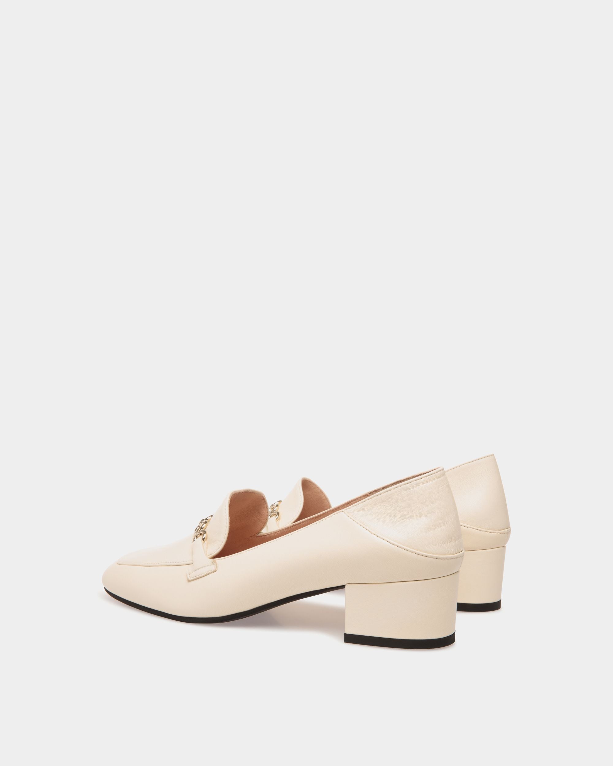 Pump In White Leather - Donna - Bally - 03