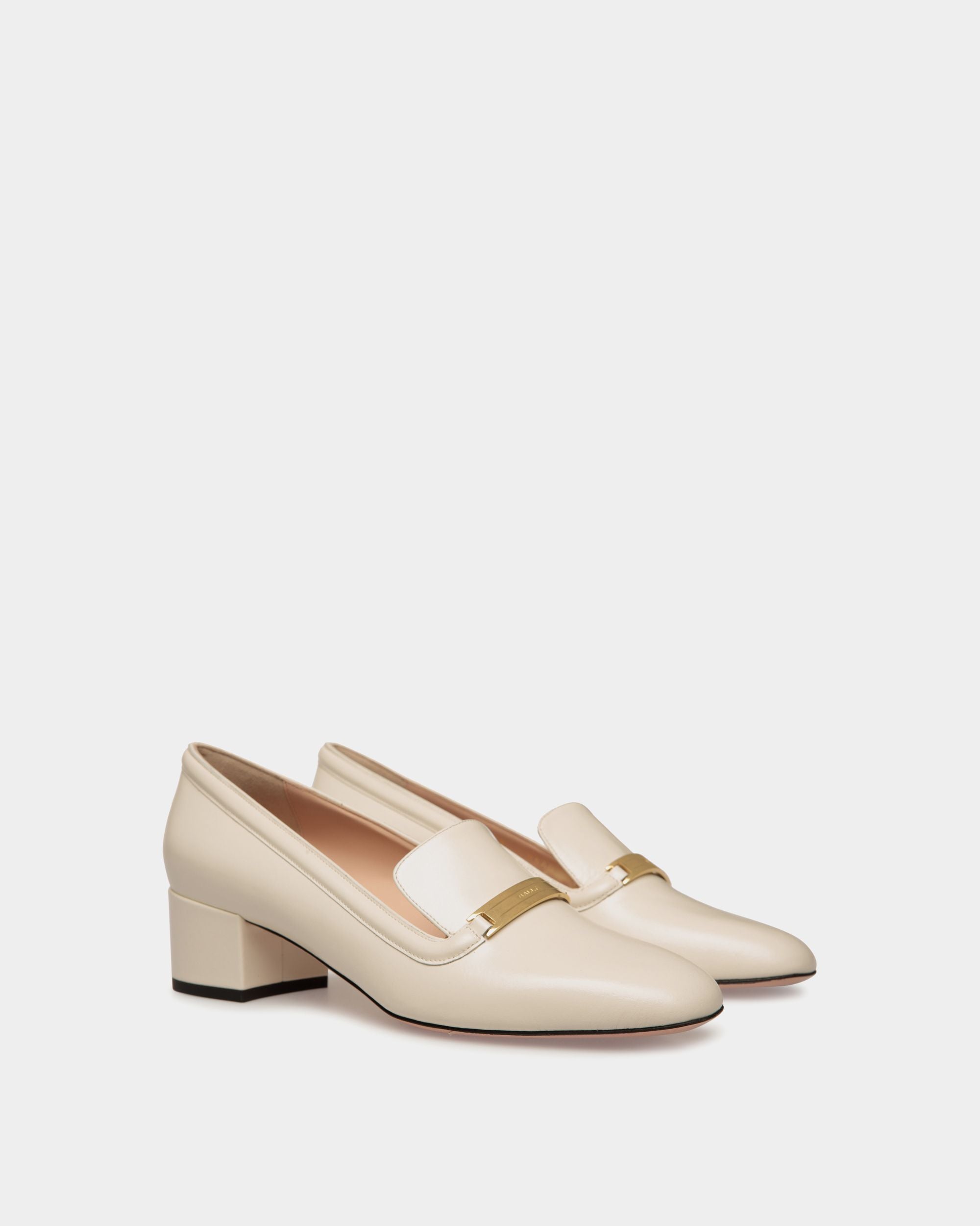 Décolleté Deco In Pelle Bianca - Donna - Bally - 03