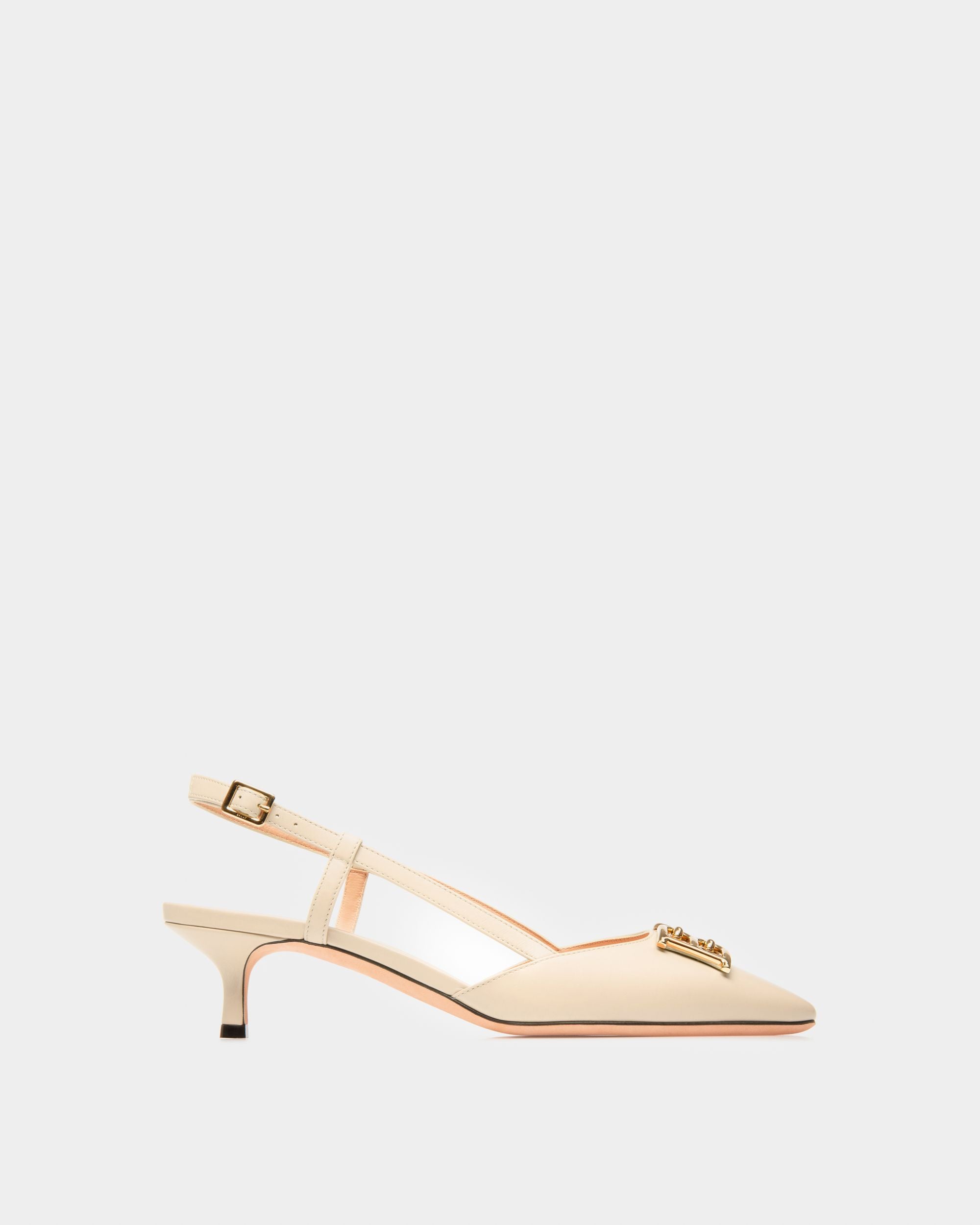 Eva Décolleté In Pelle Avorio - Donna - Bally - 01