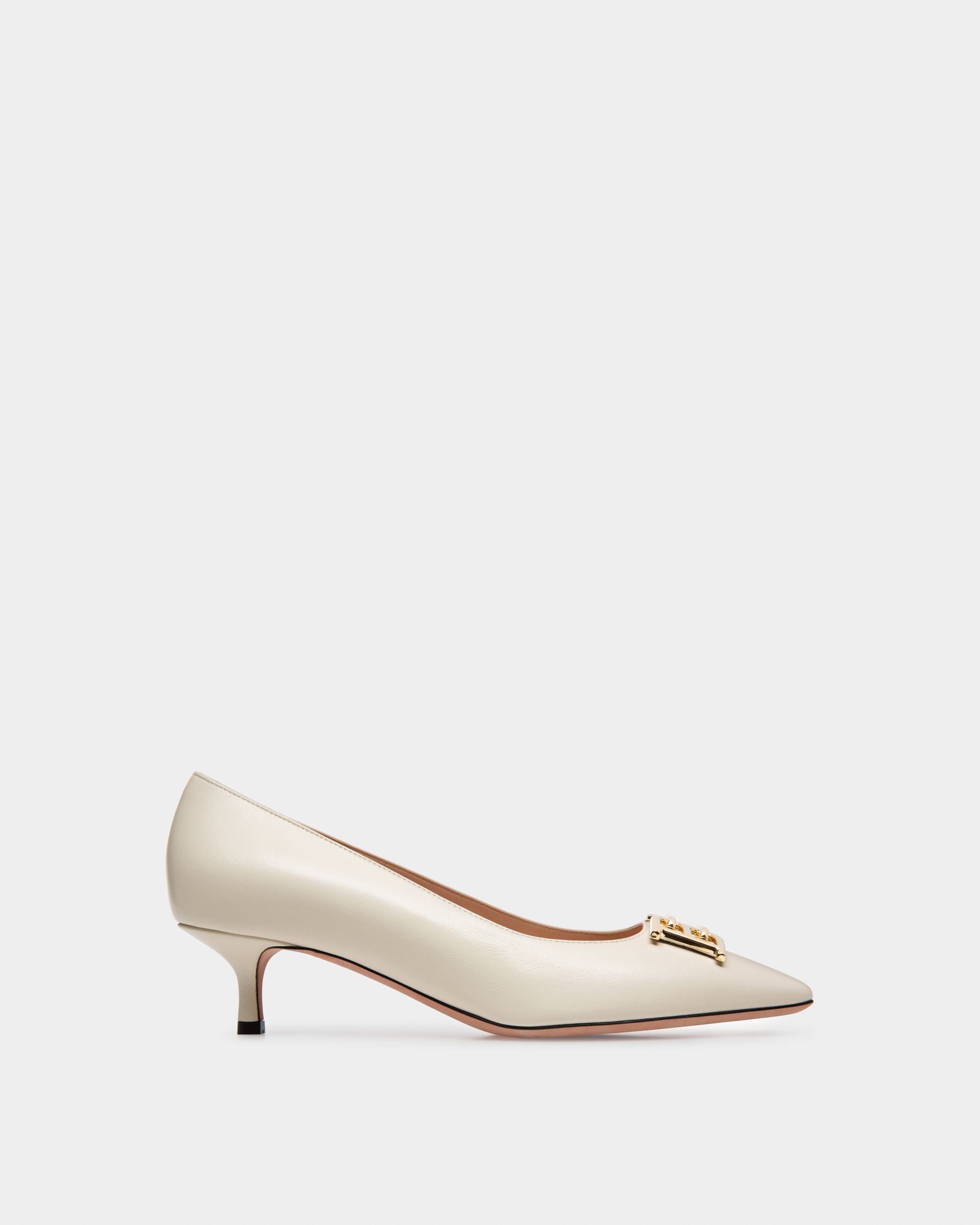 Evanca Décolleté In Pelle Avorio - Donna - Bally - 01