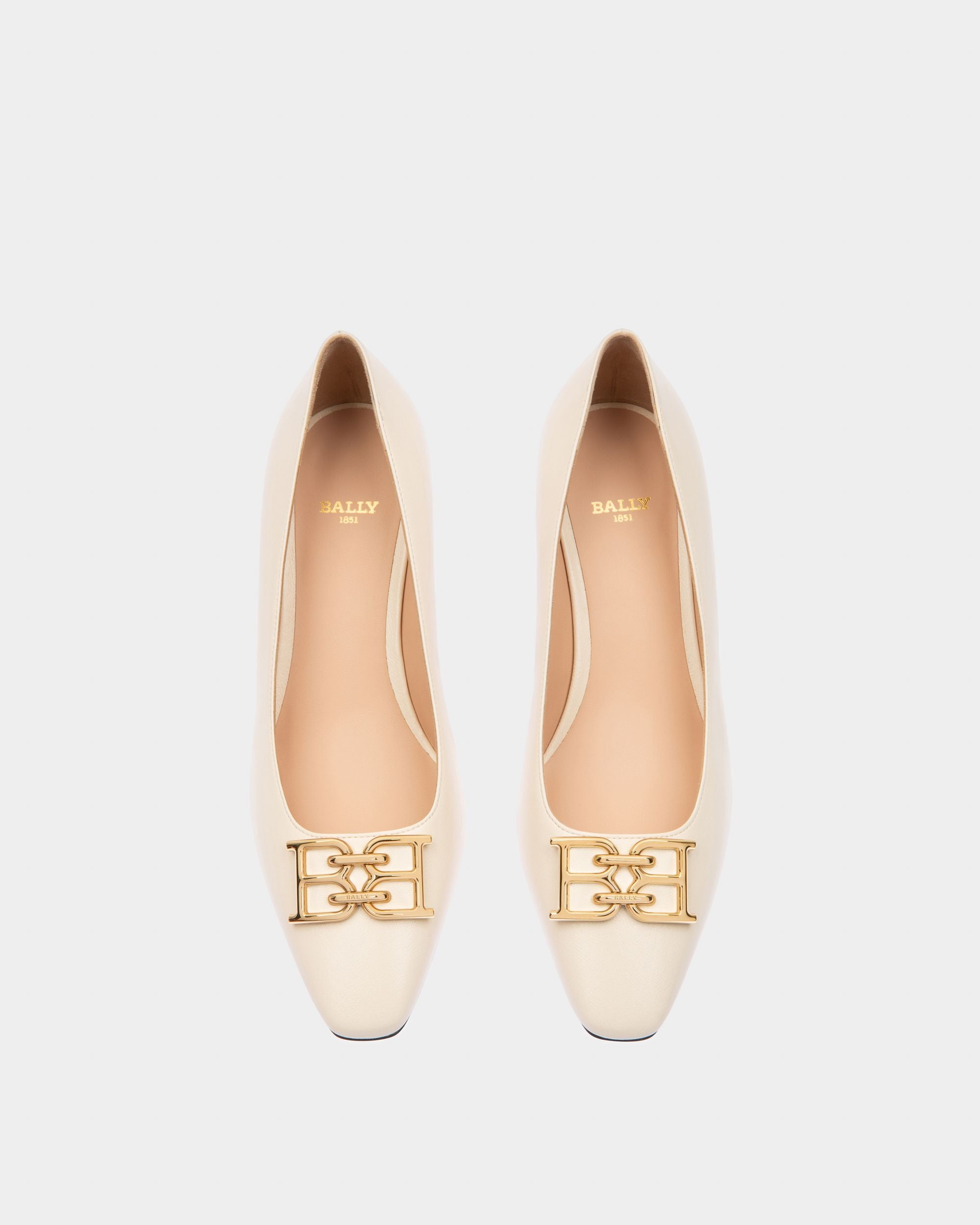 Evanca Décolleté In Pelle Avorio - Donna - Bally - 02
