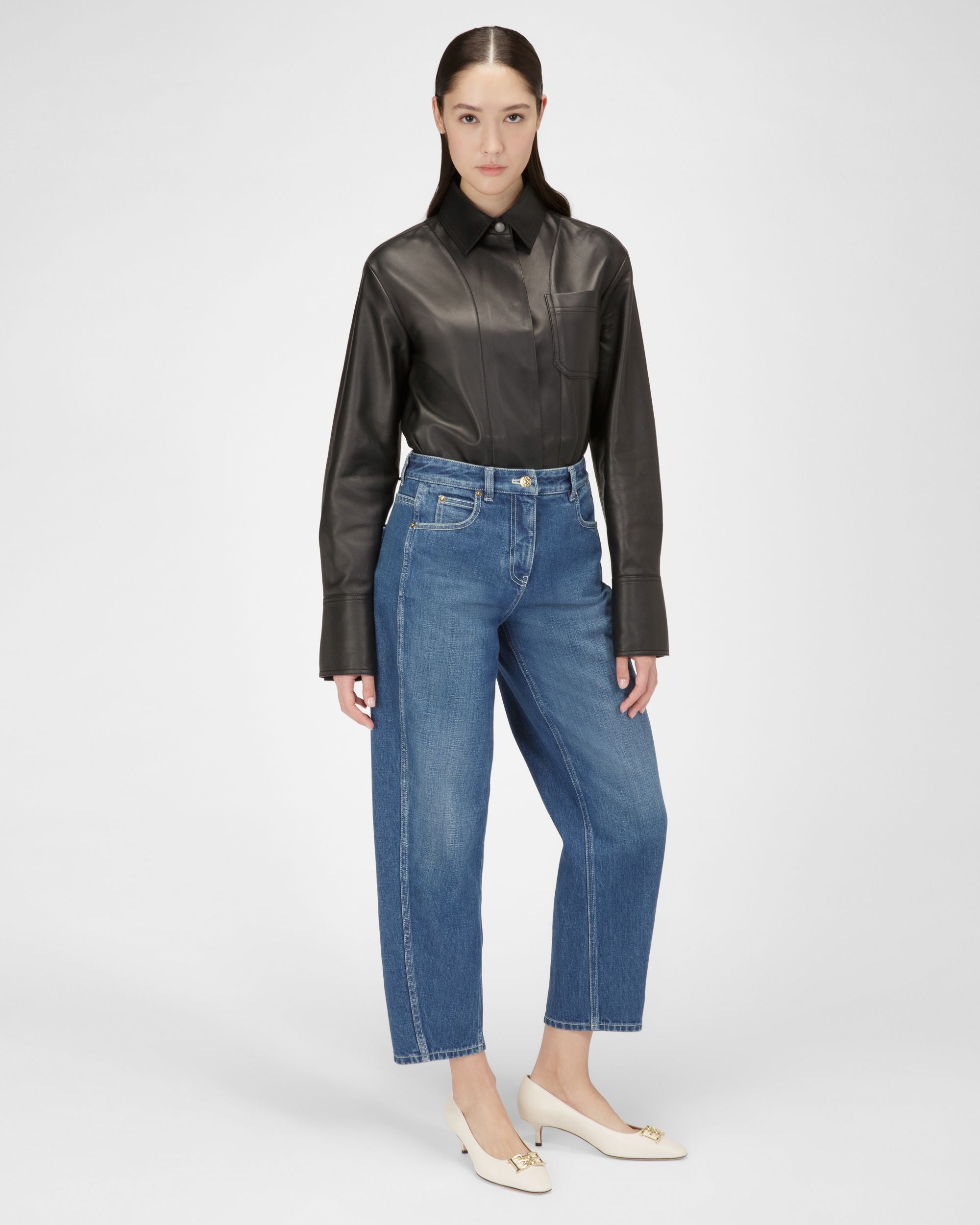Evanca Décolleté In Pelle Avorio - Donna - Bally - 03