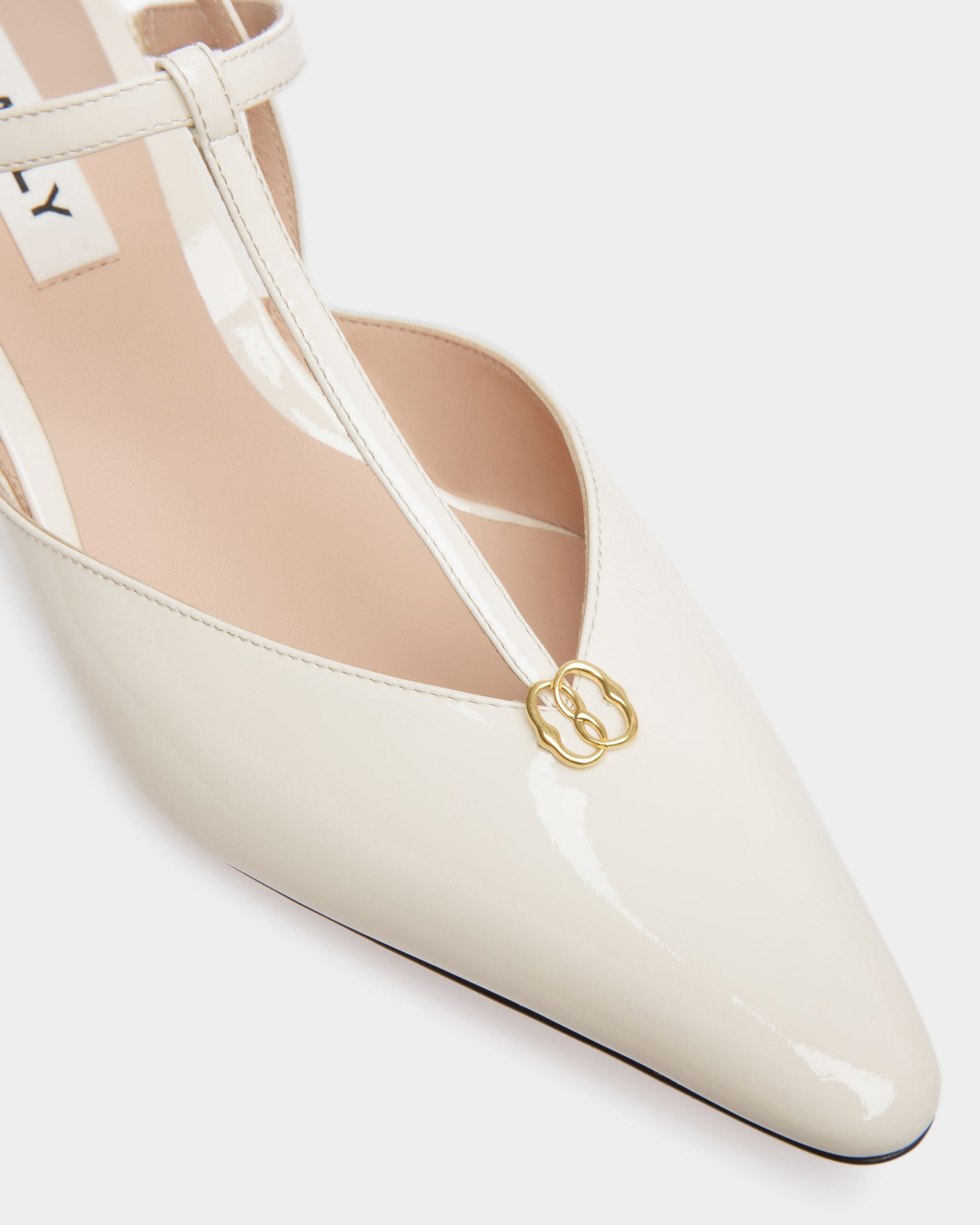 Décolleté Slingback Katy In Pelle Avorio E Nera - Donna - Bally - 05