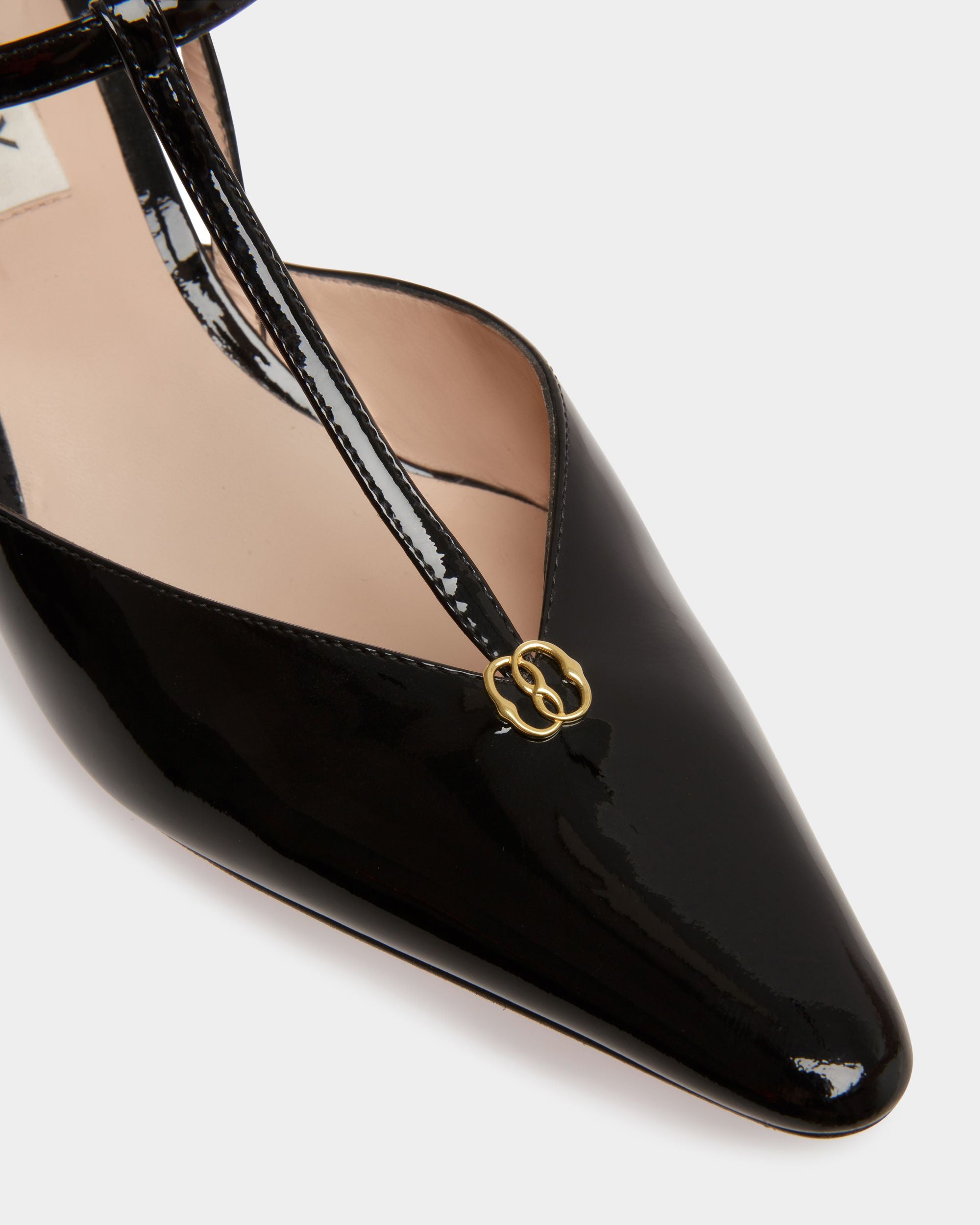Décolleté Slingback Katy In Pelle Nera E Avorio - Donna - Bally - 05