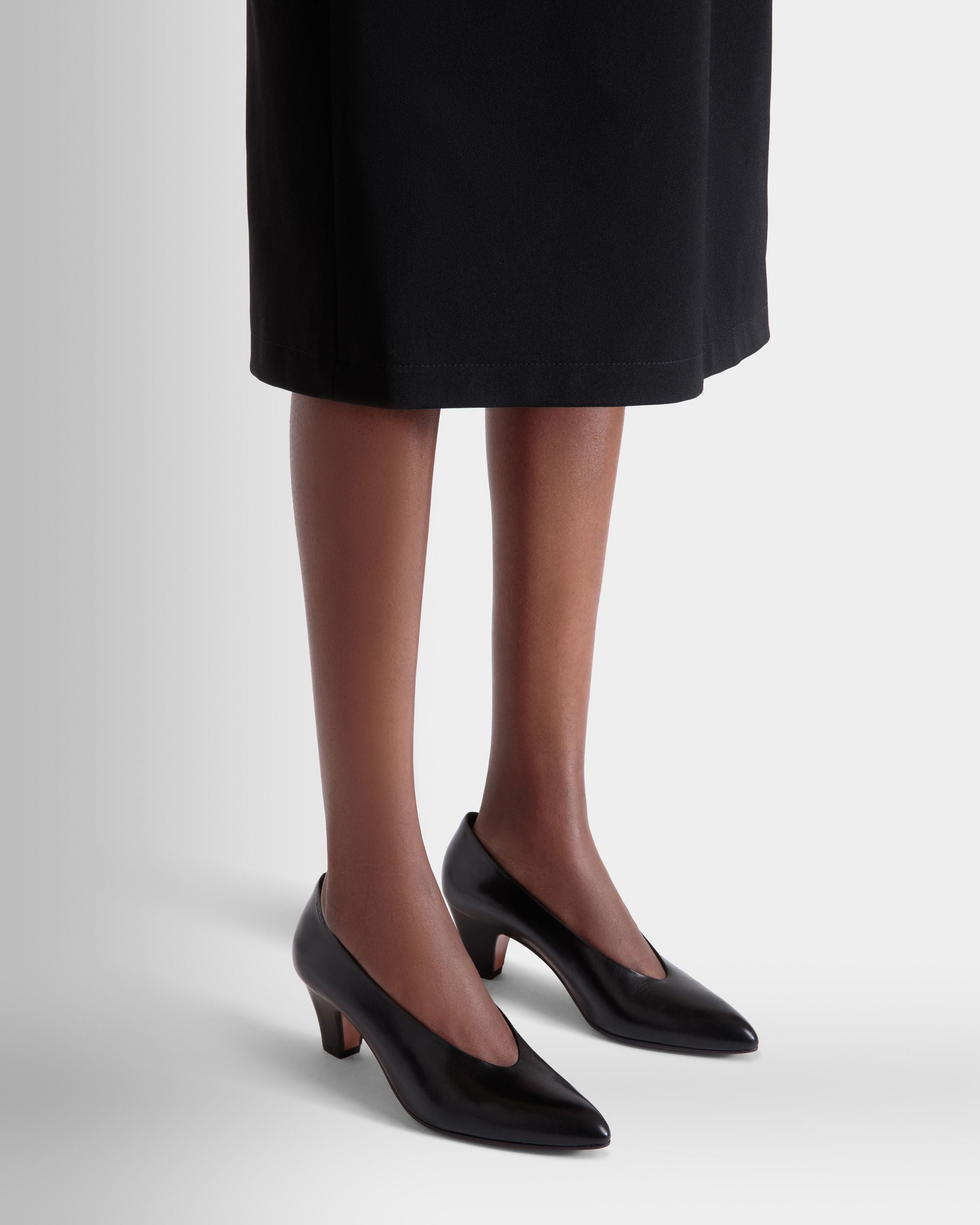 Décolleté Alva In Pelle Nera - Donna - Bally - 02