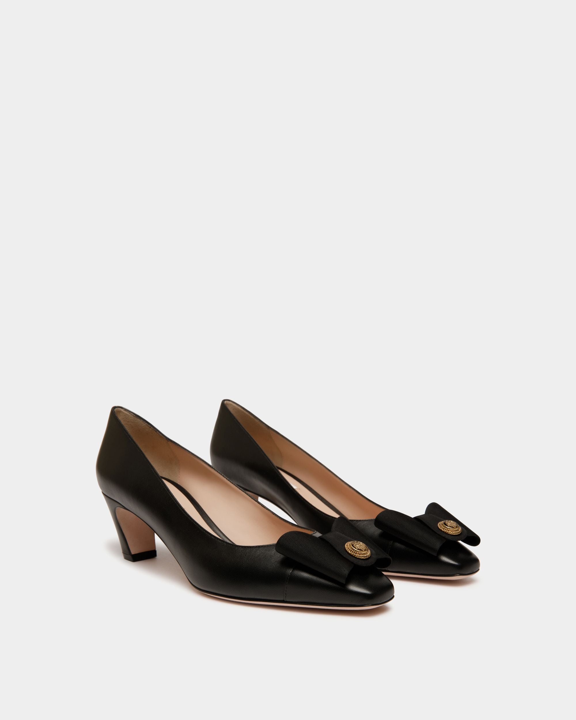 Décolleté B-Bow In Pelle Nera - Donna - Bally - 03