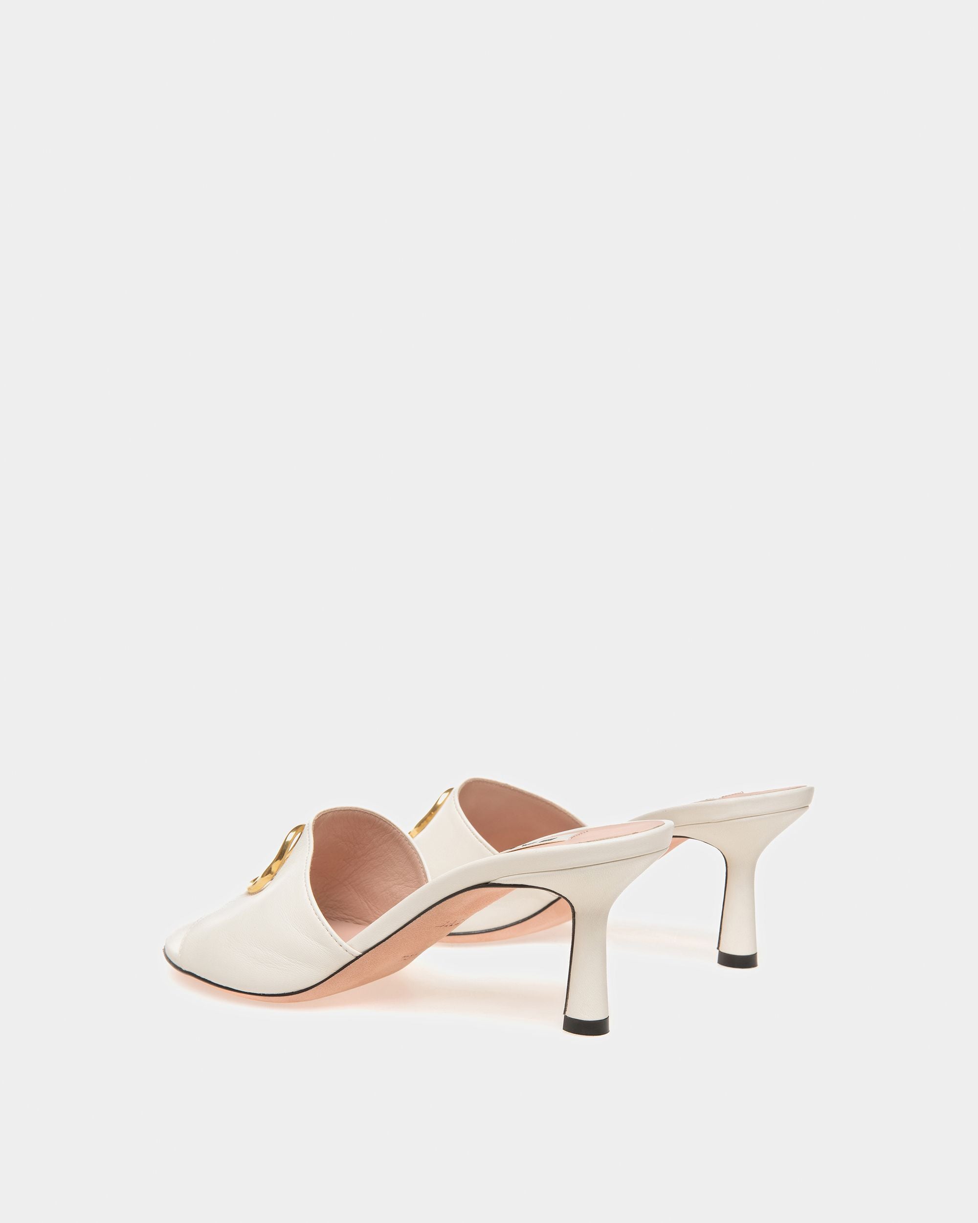 Sandalo Emblem In Pelle Avorio - Donna - Bally - 03