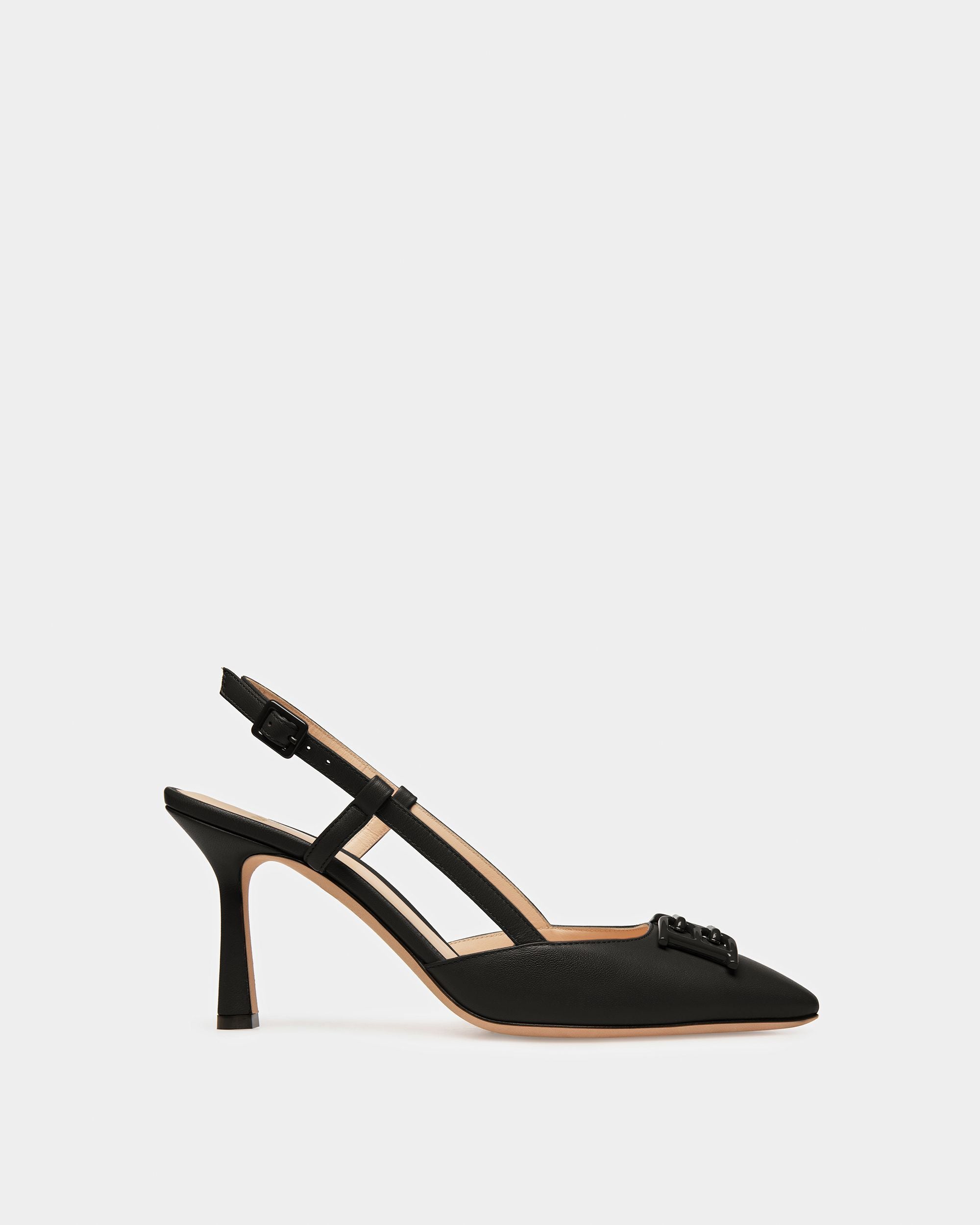 Eva Décolleté In Pelle Nera - Donna - Bally - 01