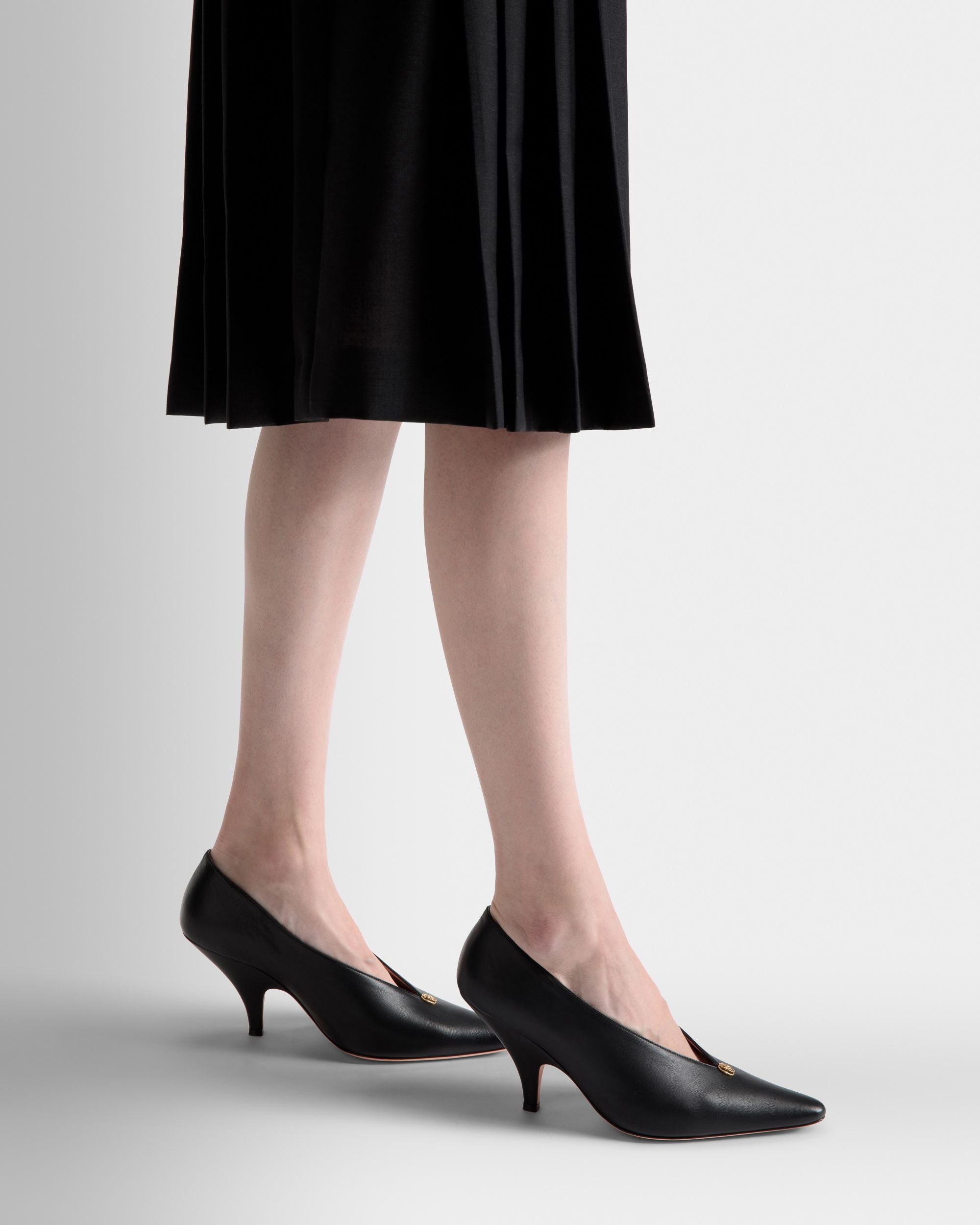 Décolleté Katy In Pelle Nera - Donna - Bally - 02