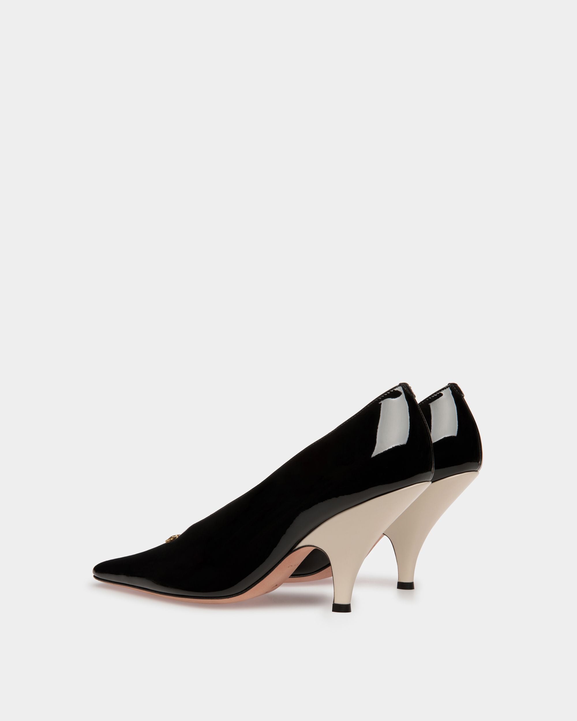 Décolleté Katy In Pelle Nera E Avorio - Donna - Bally - 04
