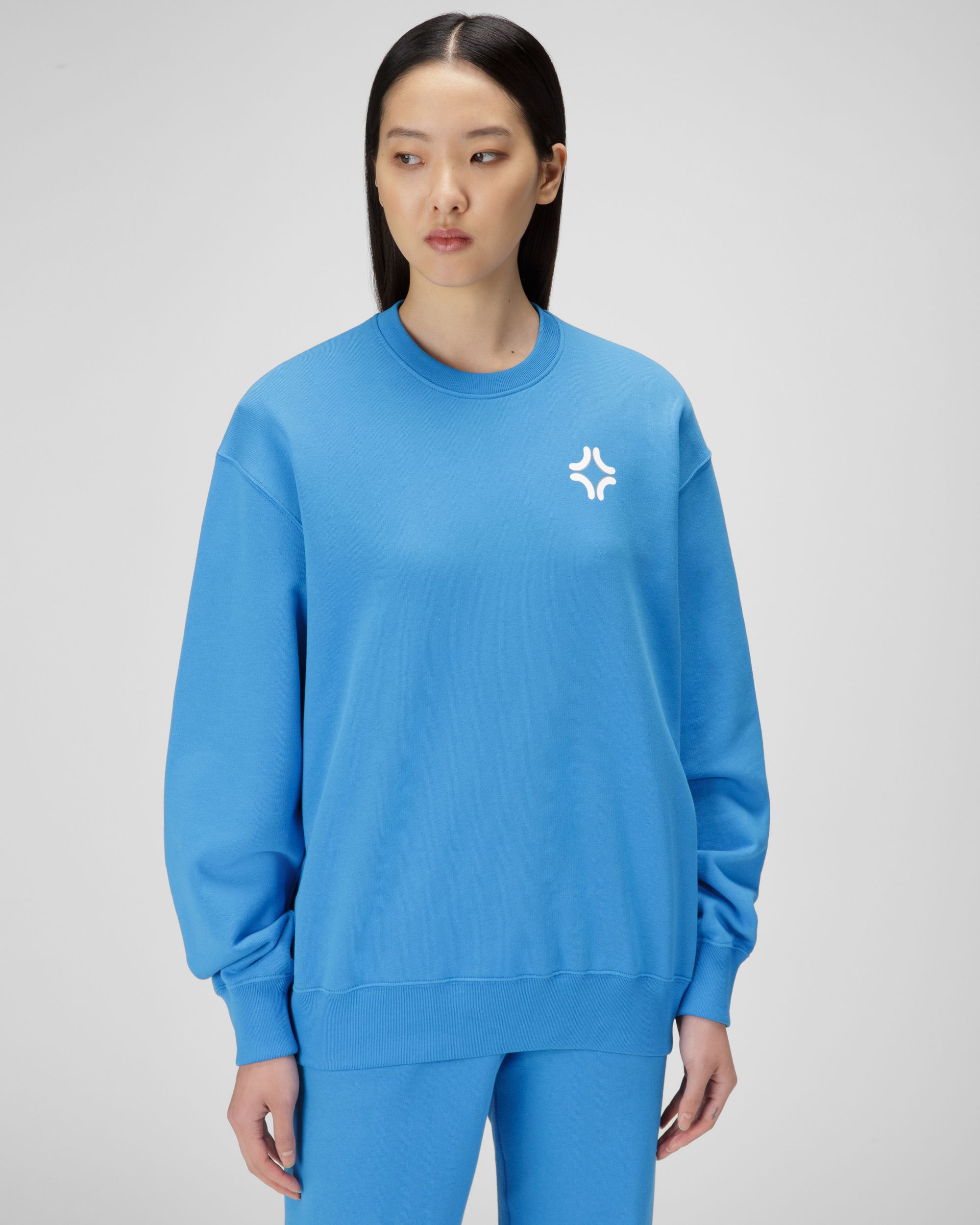 Felpa Girocollo Bally Peak Outlook In Cotone Organico Colore Blu - Donna - Bally - 02