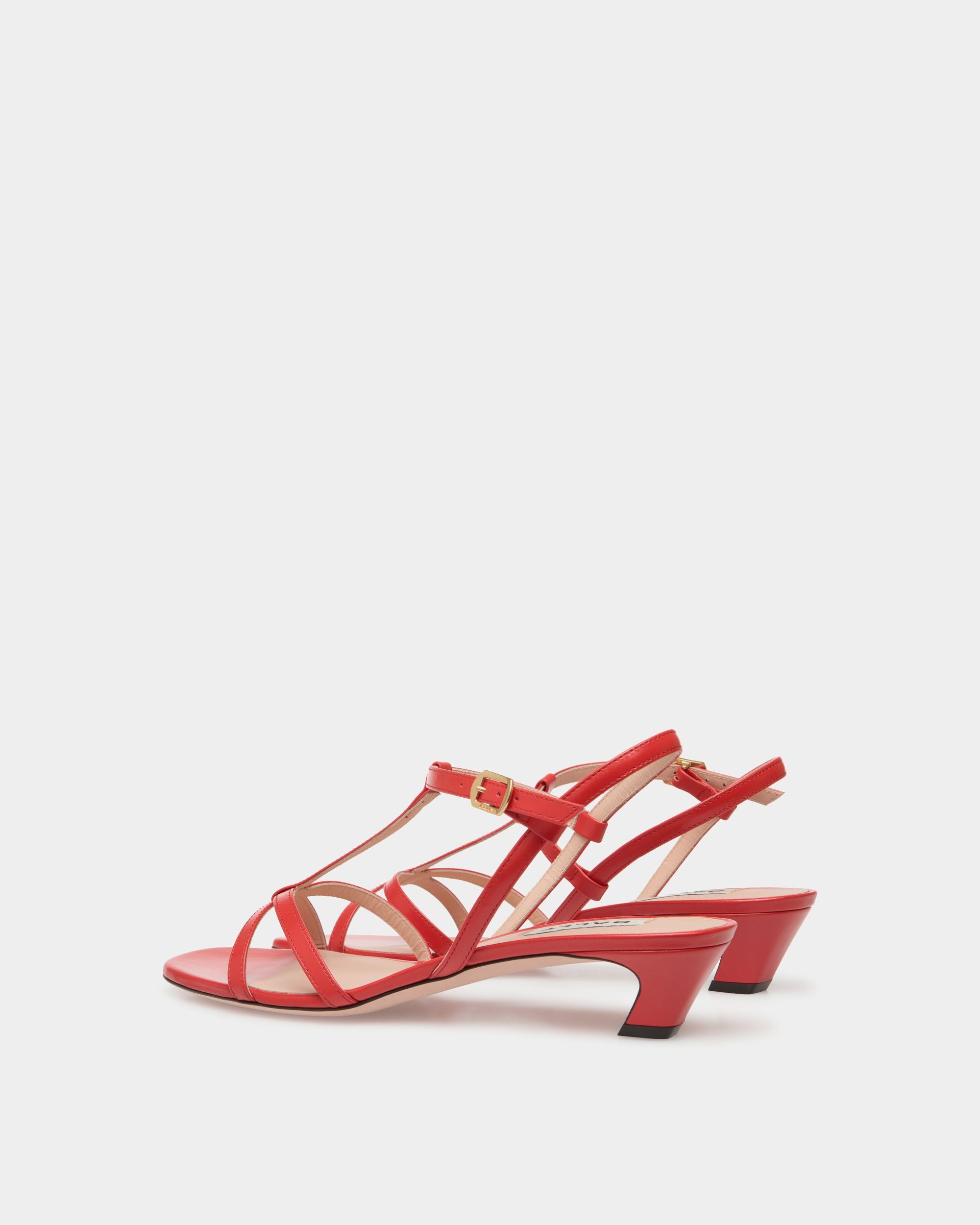 Sylt Sandal In Red Leather - Donna - Bally - 03