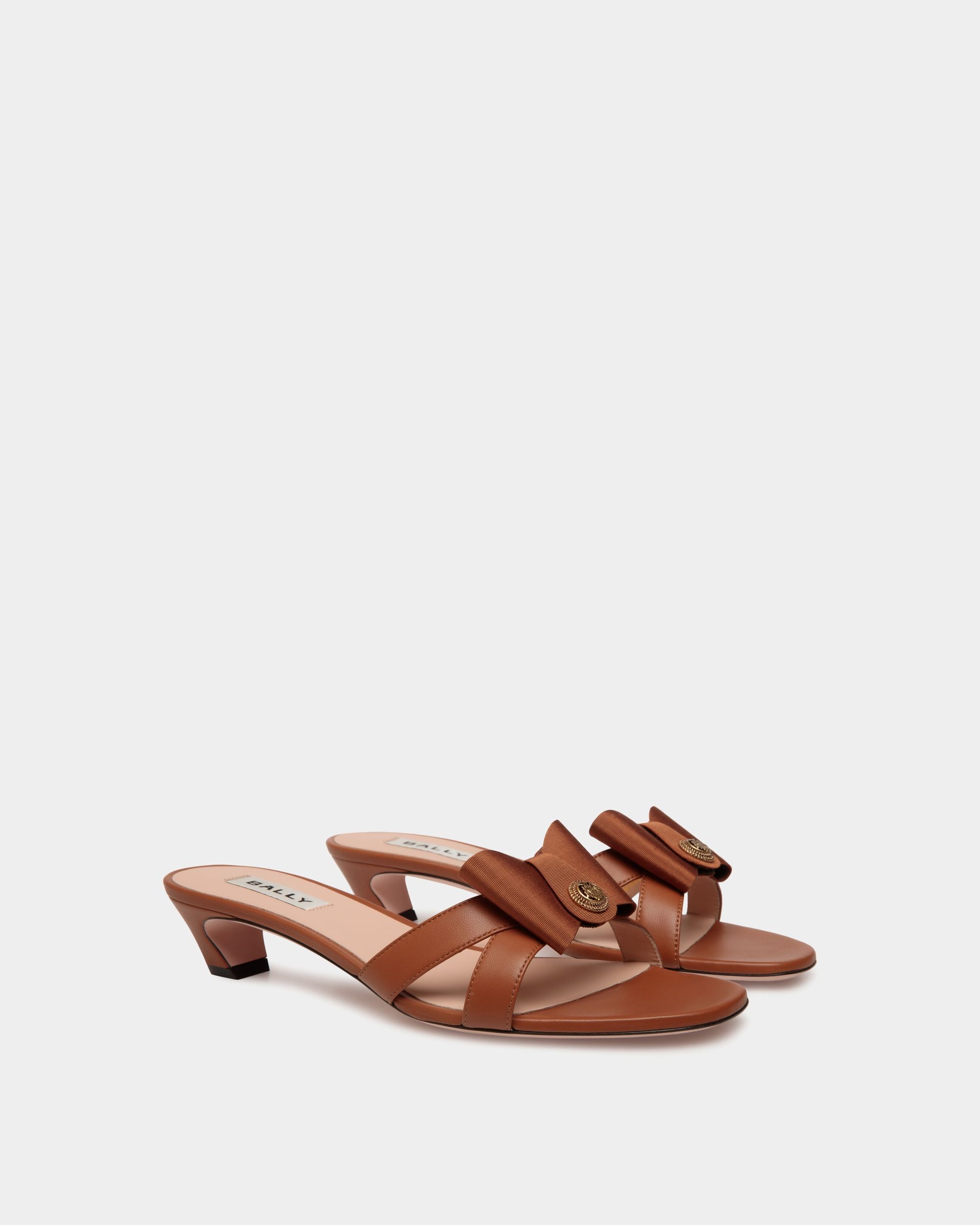 Sandalo B-Bow In Pelle Marrone - Donna - Bally - 03