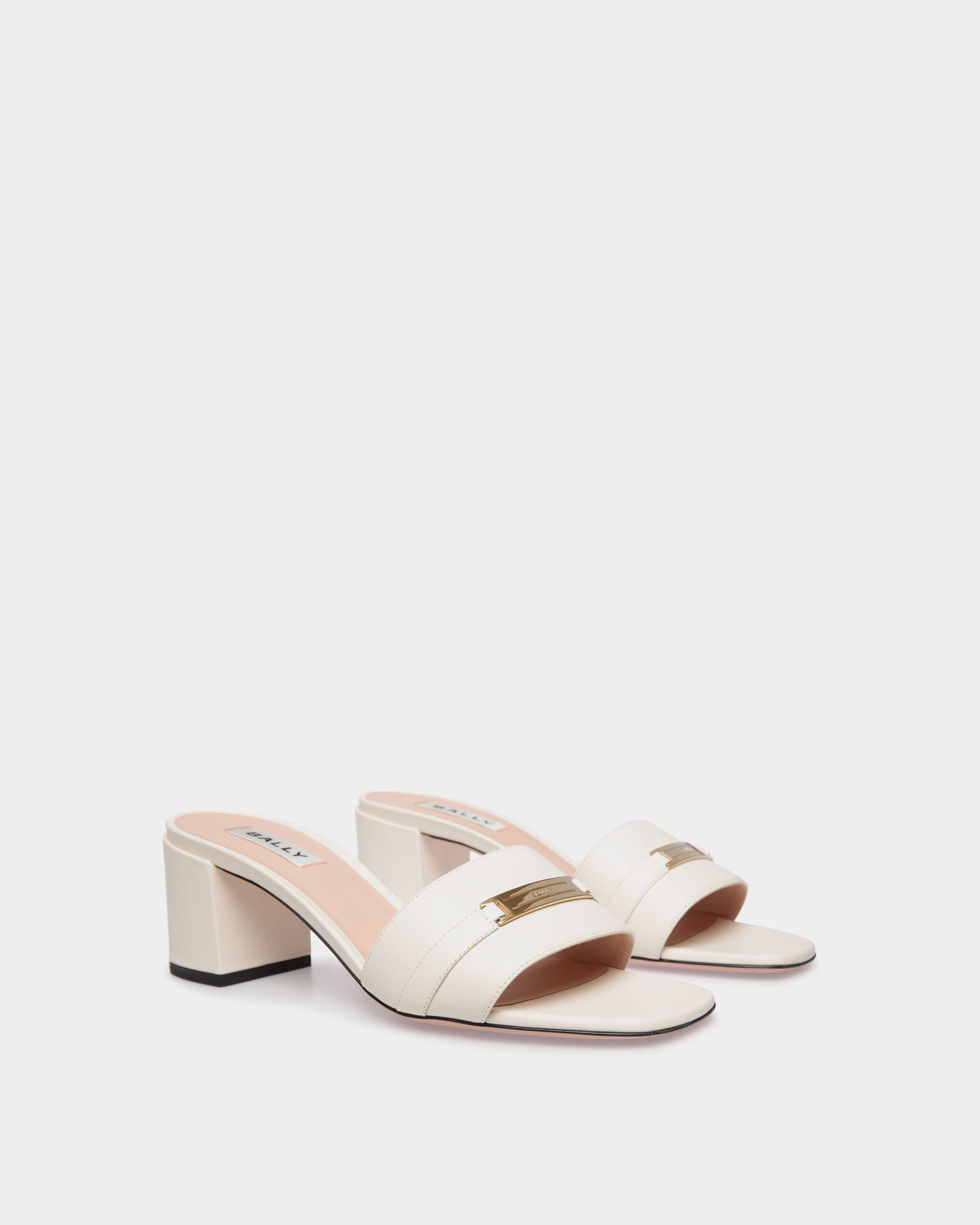 Sandalo Deco In Pelle Bianca - Donna - Bally - 03