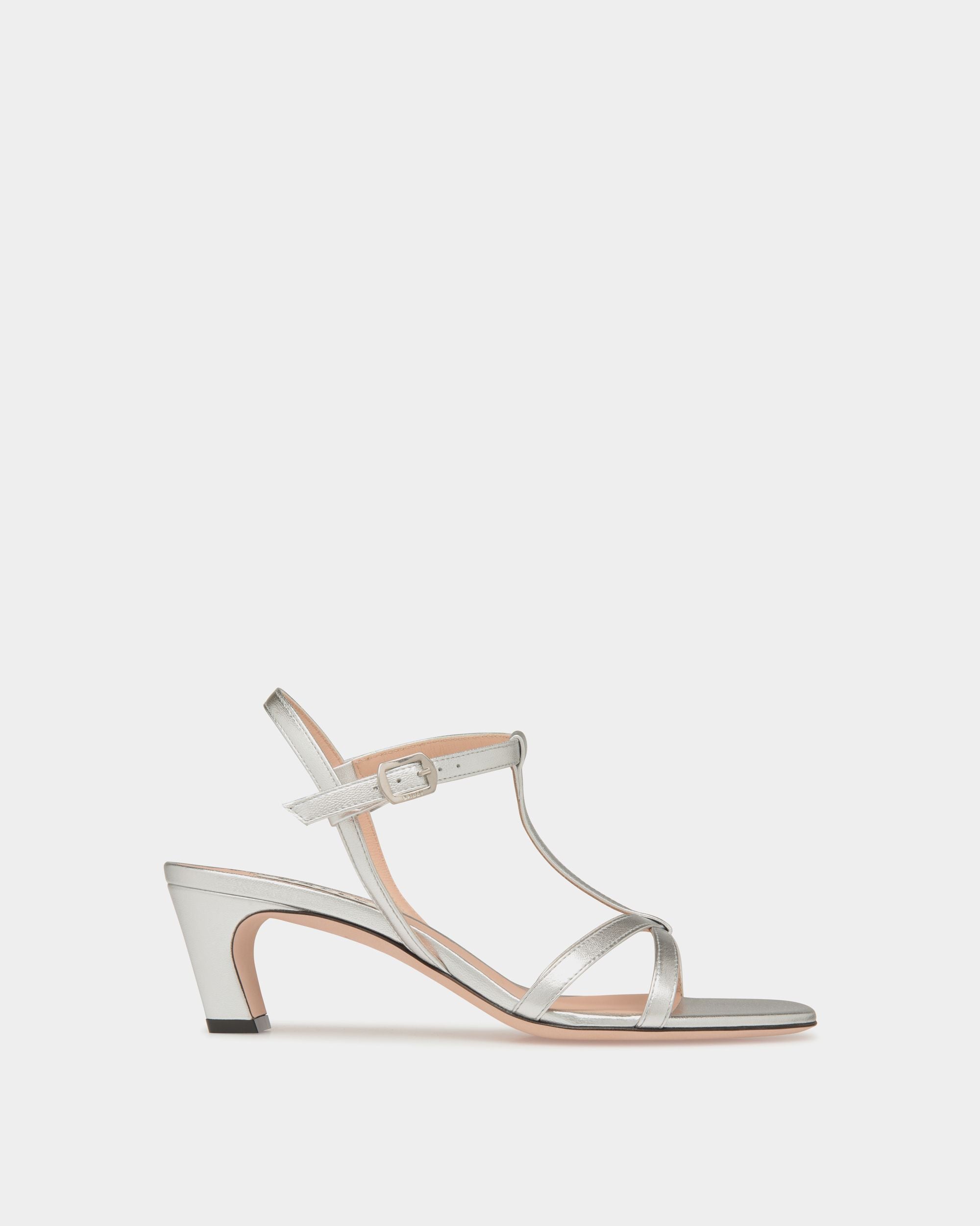 Sandalo Sylt In Pelle Color Argento - Donna - Bally - 01
