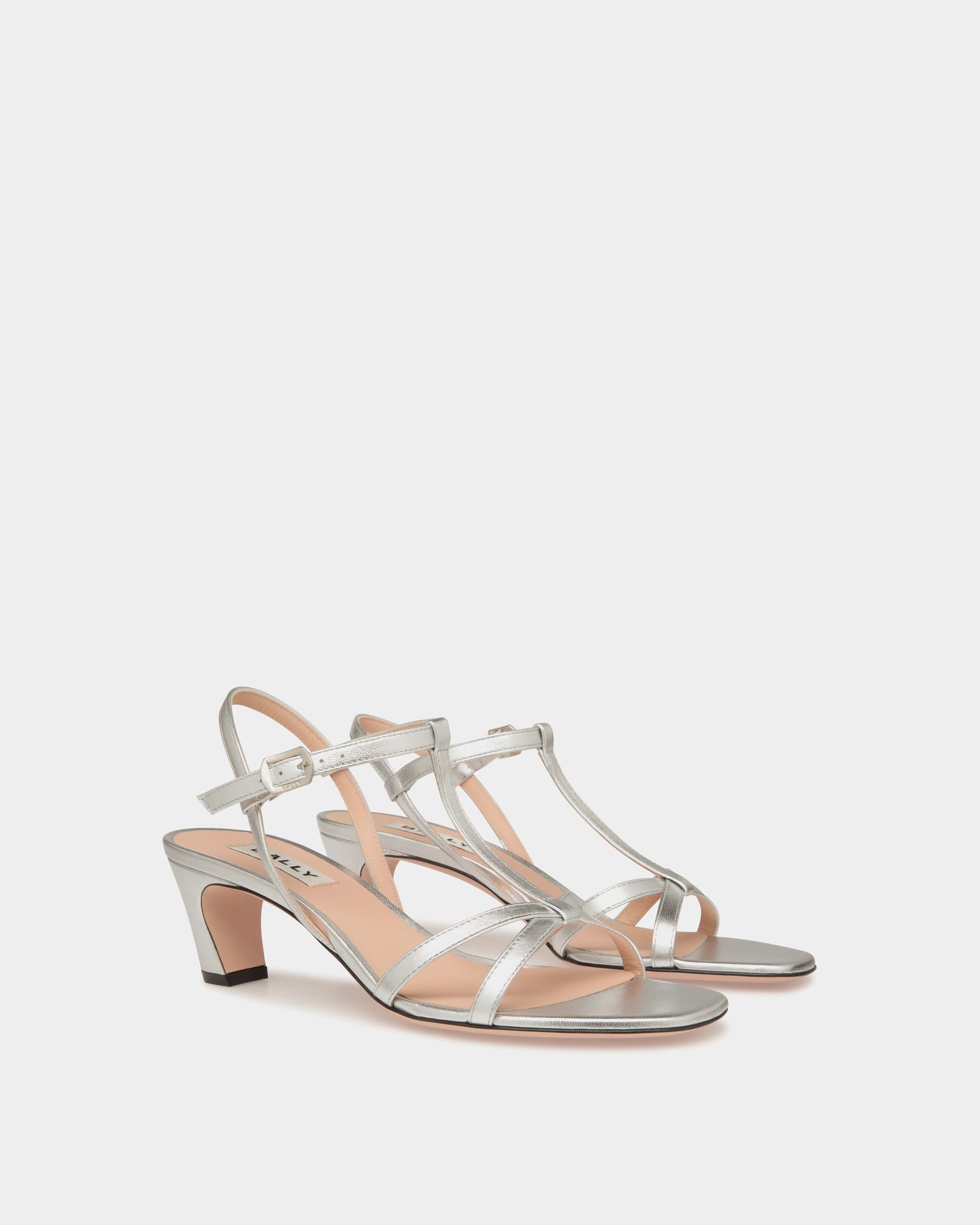 Sandalo Sylt In Pelle Color Argento - Donna - Bally - 03