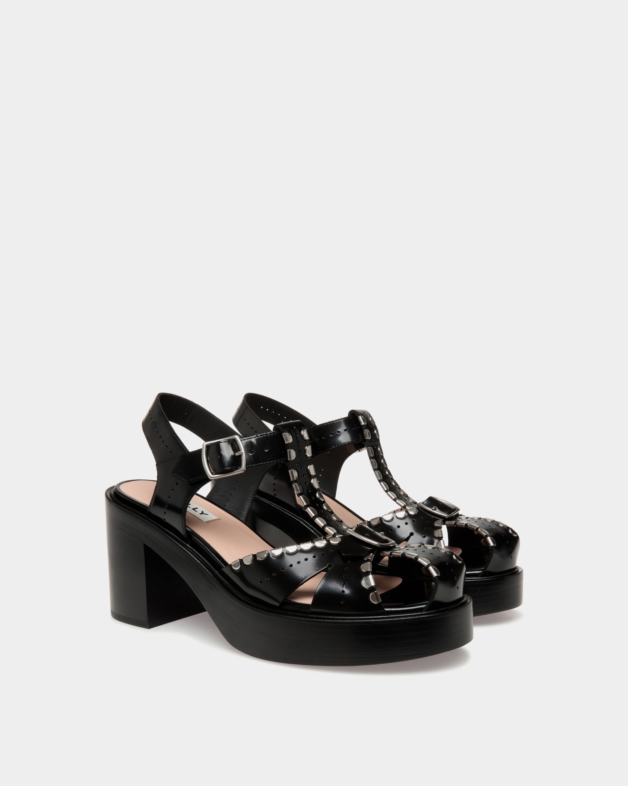 Sandalo Peggy Gut In Pelle Nera - Donna - Bally - 02