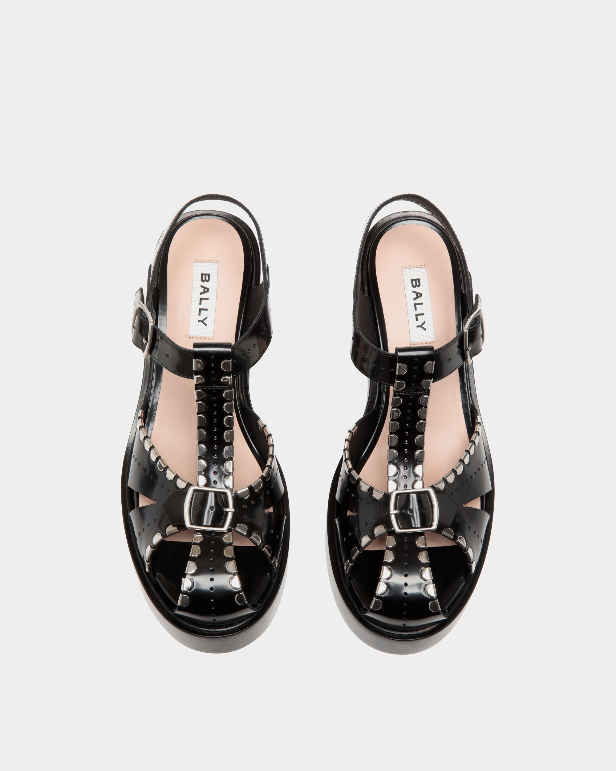 Sandalo Peggy Gut In Pelle Nera - Donna - Bally - 04