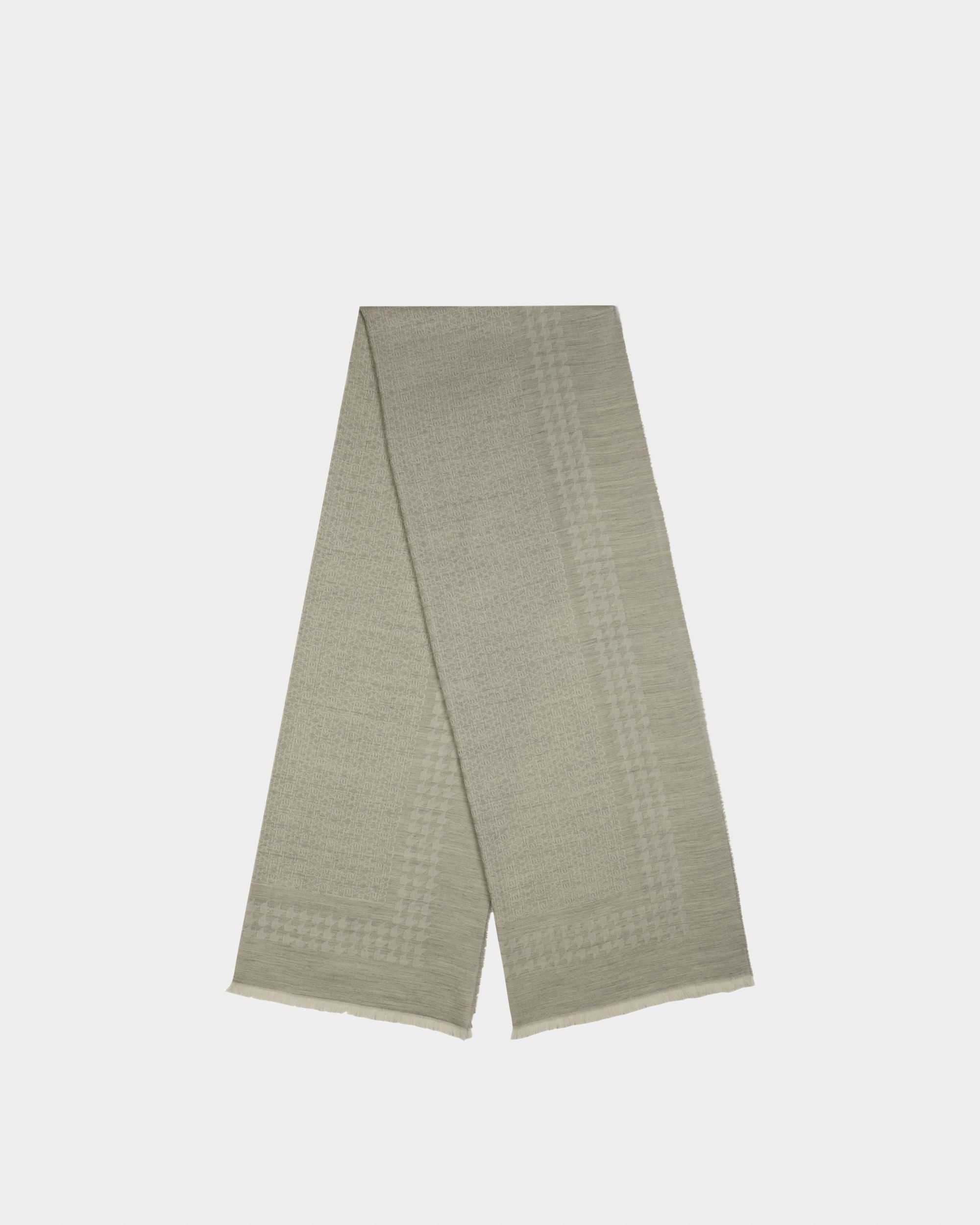 Sciarpa B-Monogram In Lana Grigia - Donna - Bally - 01