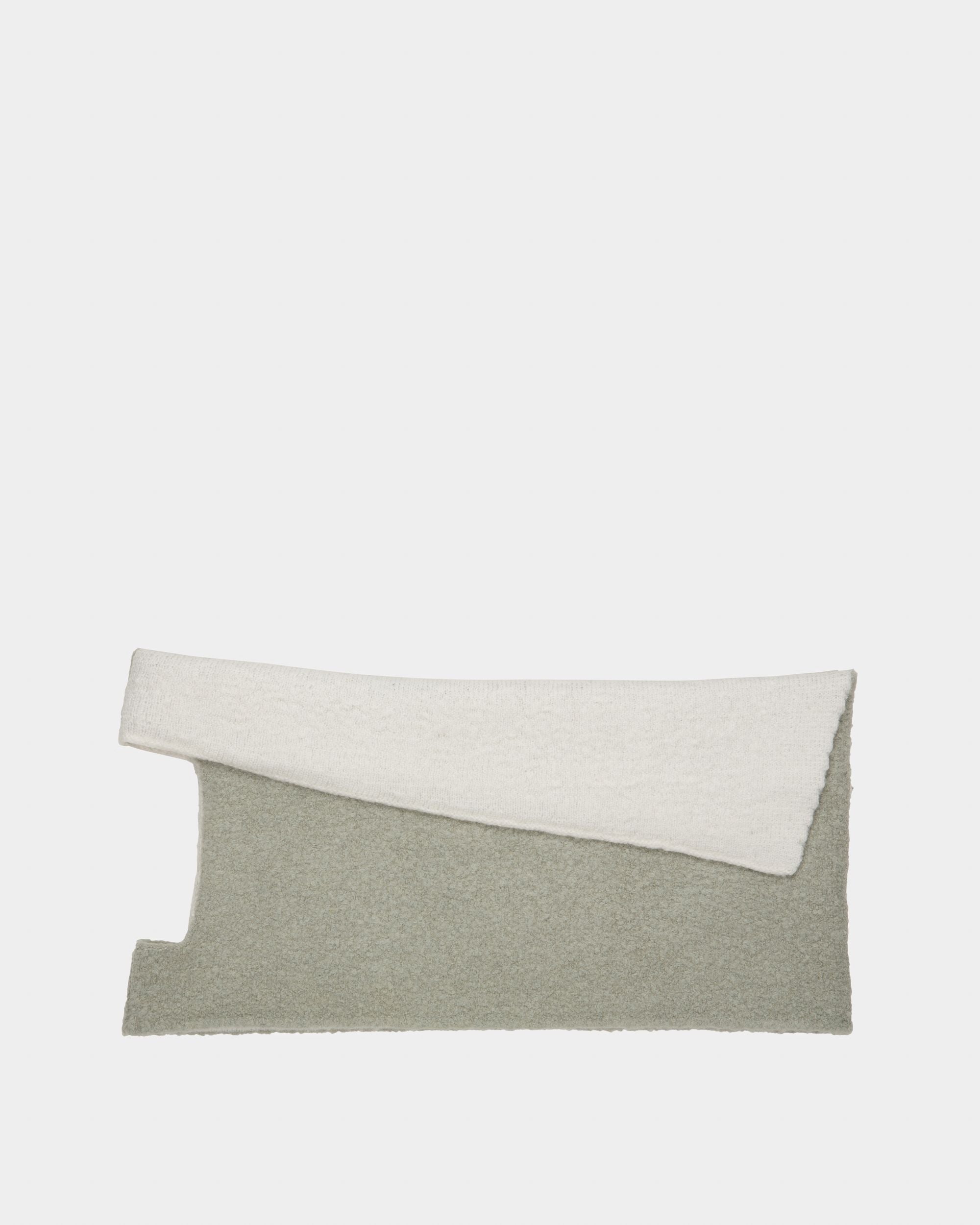 Sciarpa Bicolore Misto Lana Grigio E Avorio - Donna - Bally - 01