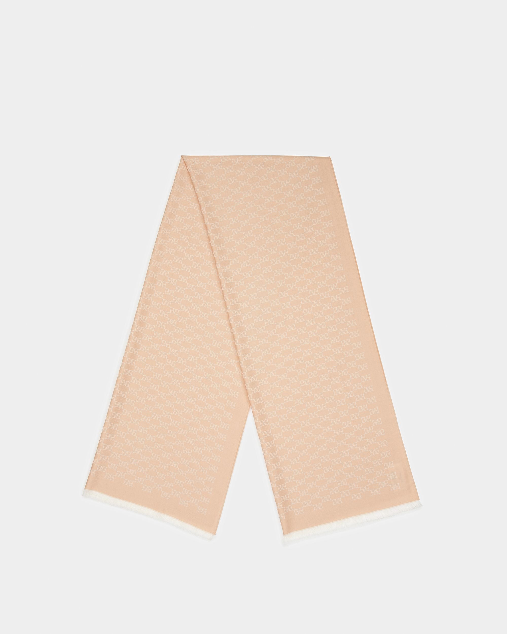 Sciarpa Jacquard In Lana E Seta Pesca - Donna - Bally - 01