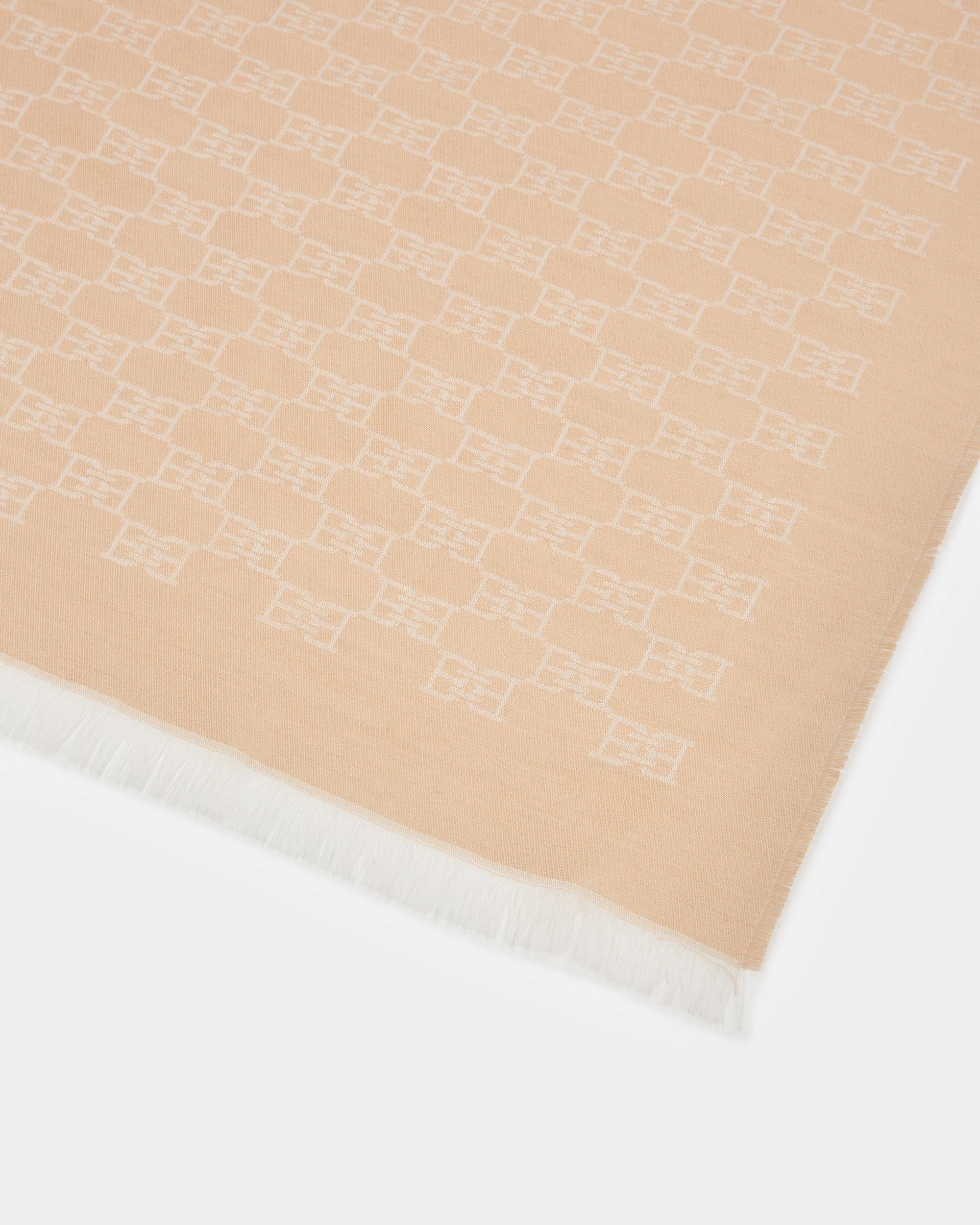 Sciarpa Jacquard In Lana E Seta Pesca - Donna - Bally - 02