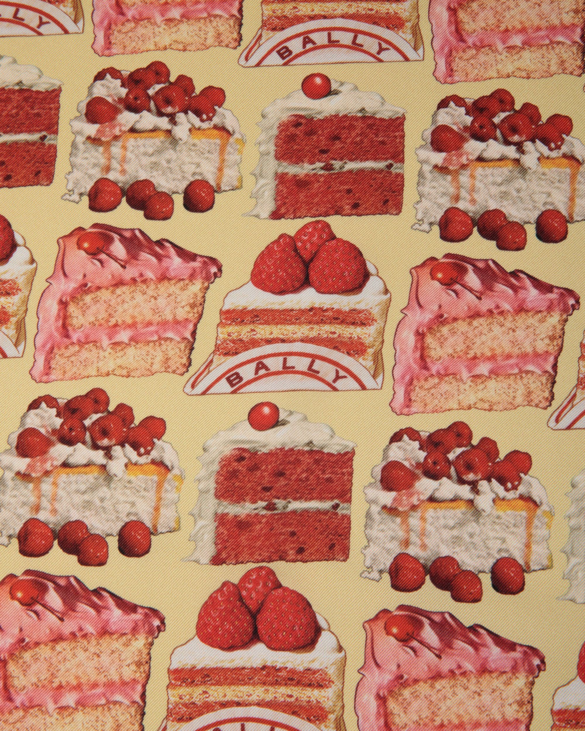 Foulard In Seta Color Cream Con Stampa Bally Cake - Donna - Bally - 03
