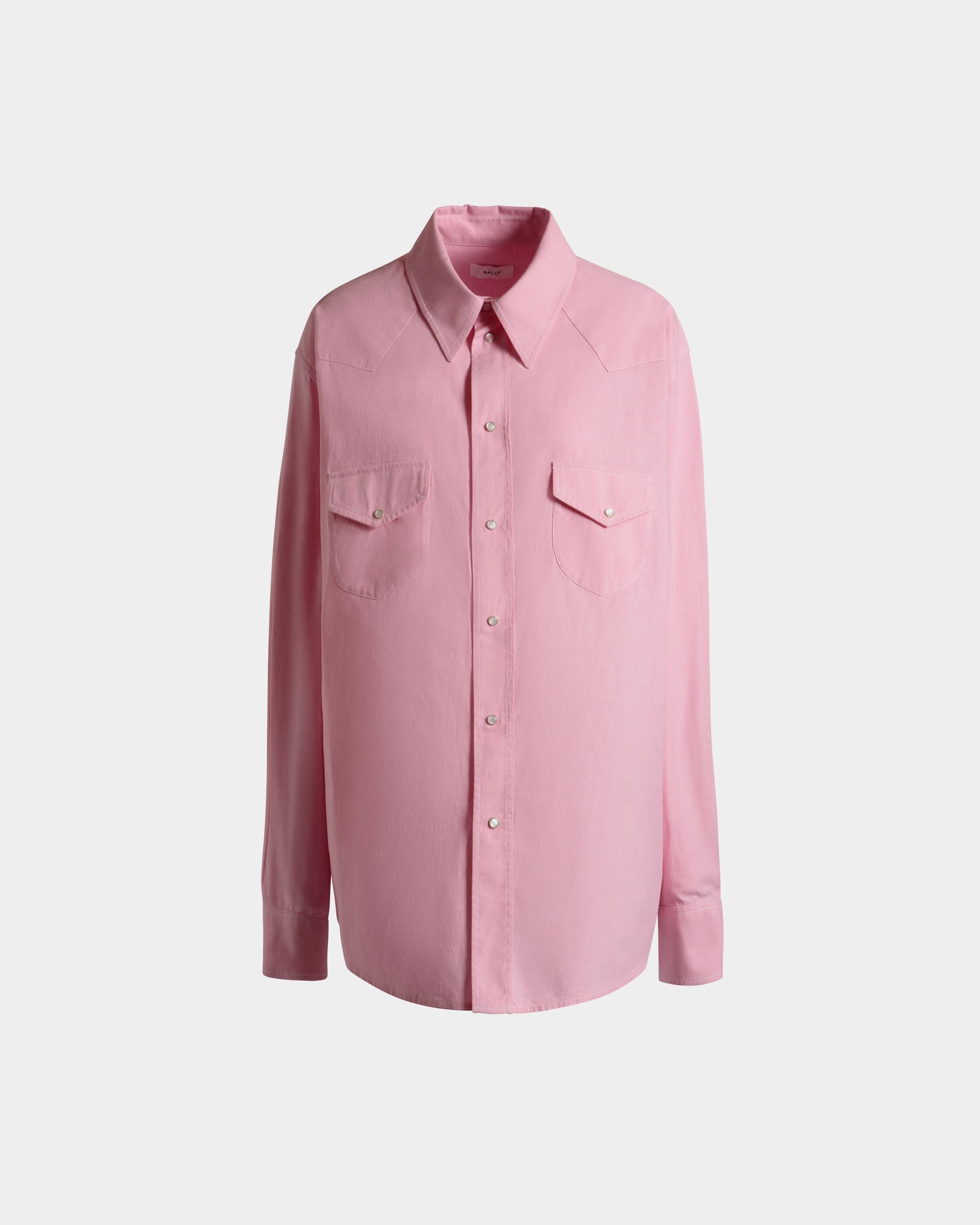 Camicia Oversize In Cotone Rosa - Donna - Bally - 01