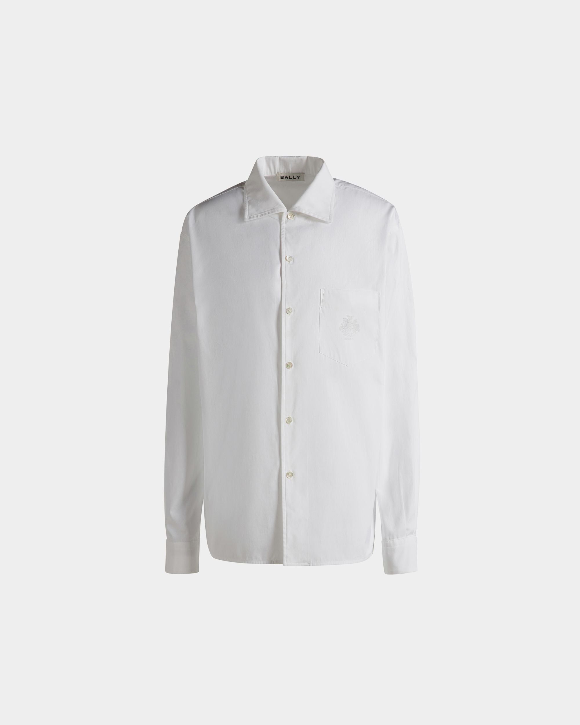 Camicia A Maniche Lunghe In Cotone Bianco - Donna - Bally - 01