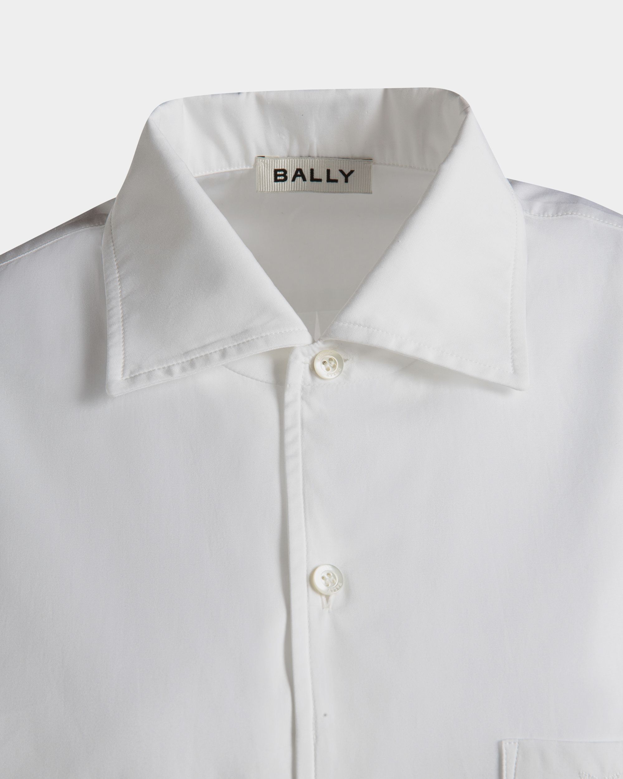 Camicia A Maniche Lunghe In Cotone Bianco - Donna - Bally - 05