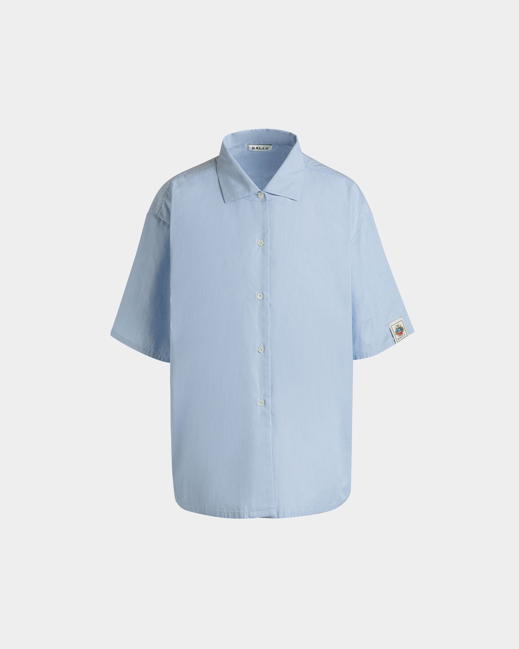 Camicia Oversize In Cotone Light Blue - Donna - Bally - 01