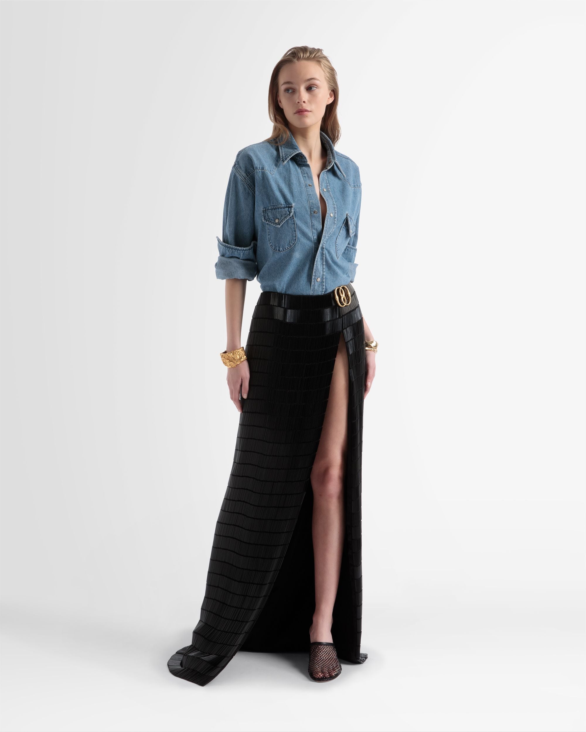 Gonna In Seta Con Spacco Laterale - Donna - Bally - 01
