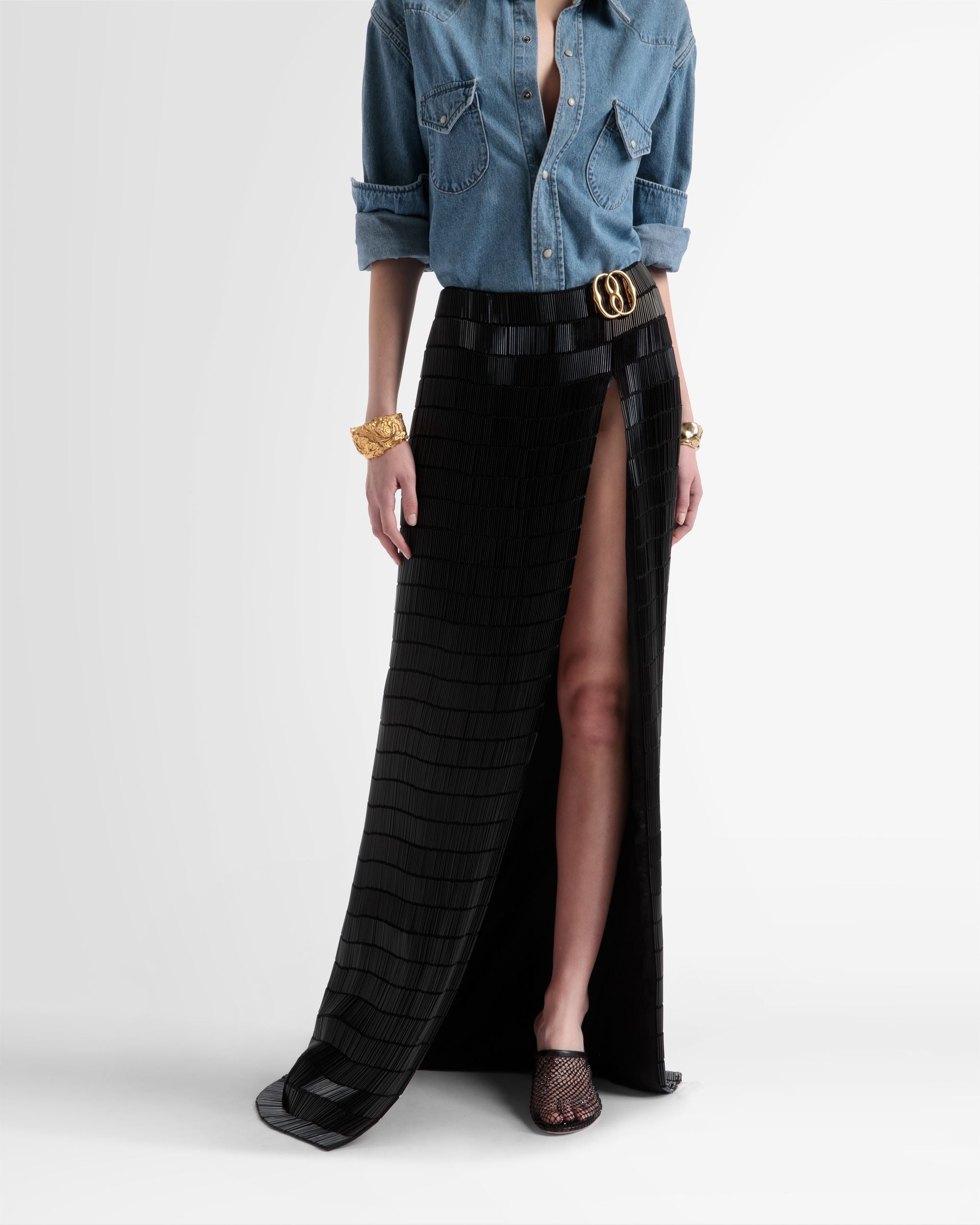 Gonna In Seta Con Spacco Laterale - Donna - Bally - 02