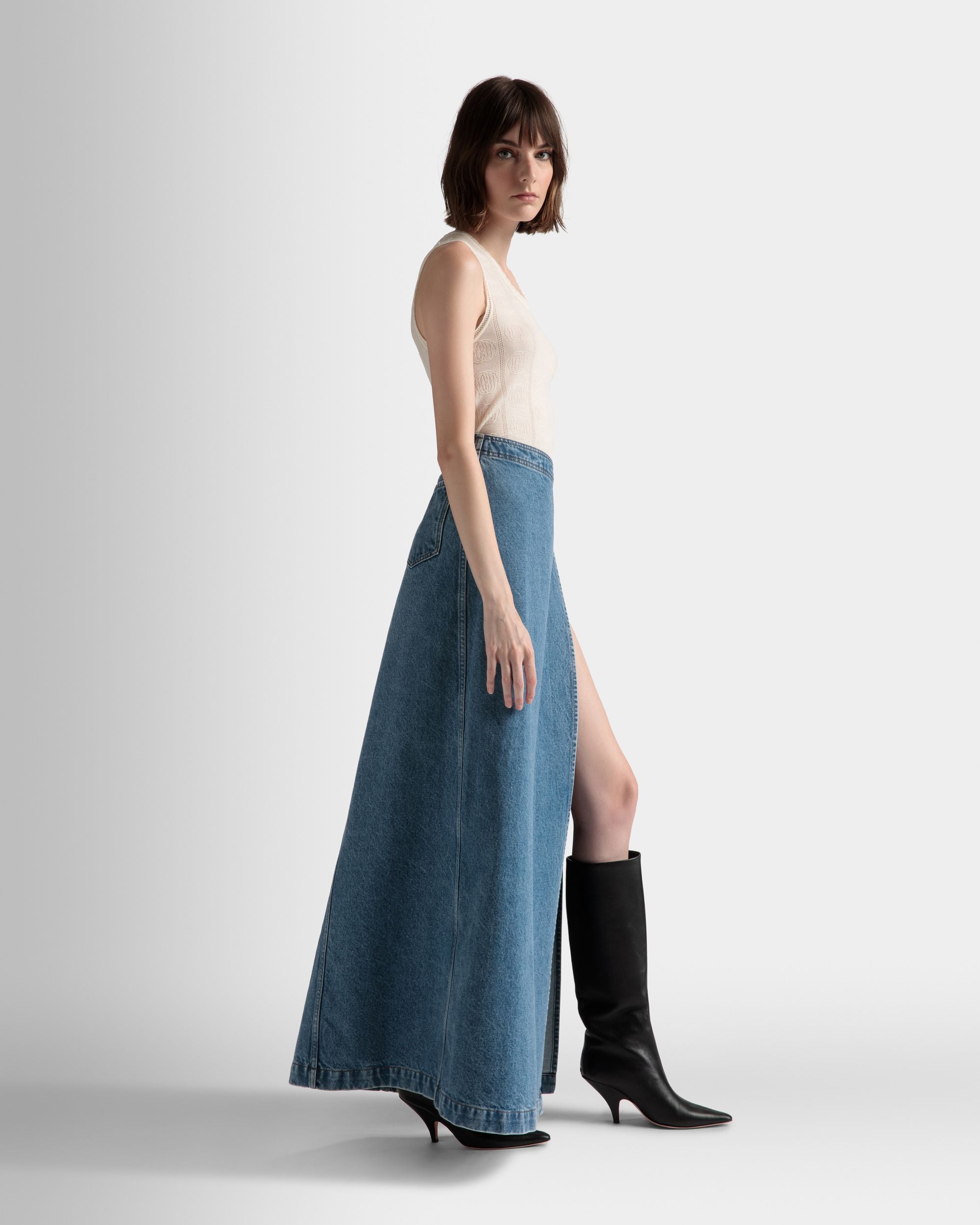 Gonna In Denim Azzurro In Jeans - Donna - Bally - 05