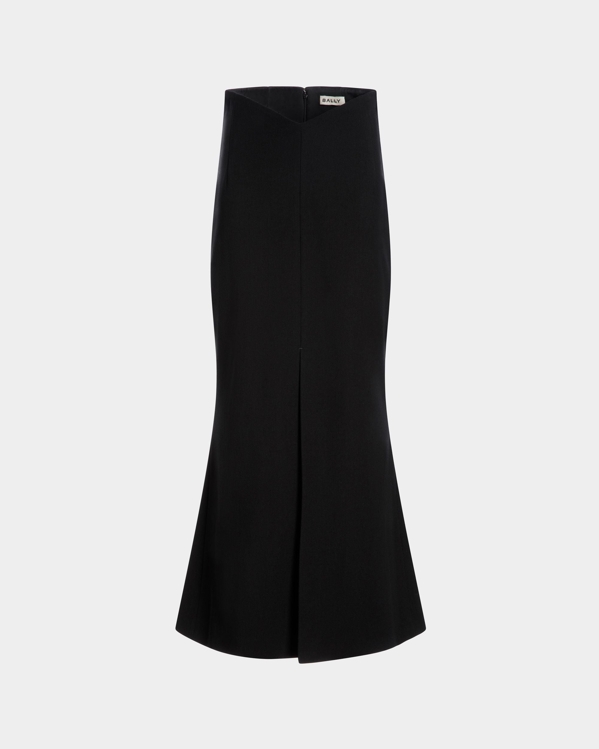 Long Skirt In Black Wool Blend - Donna - Bally - 01