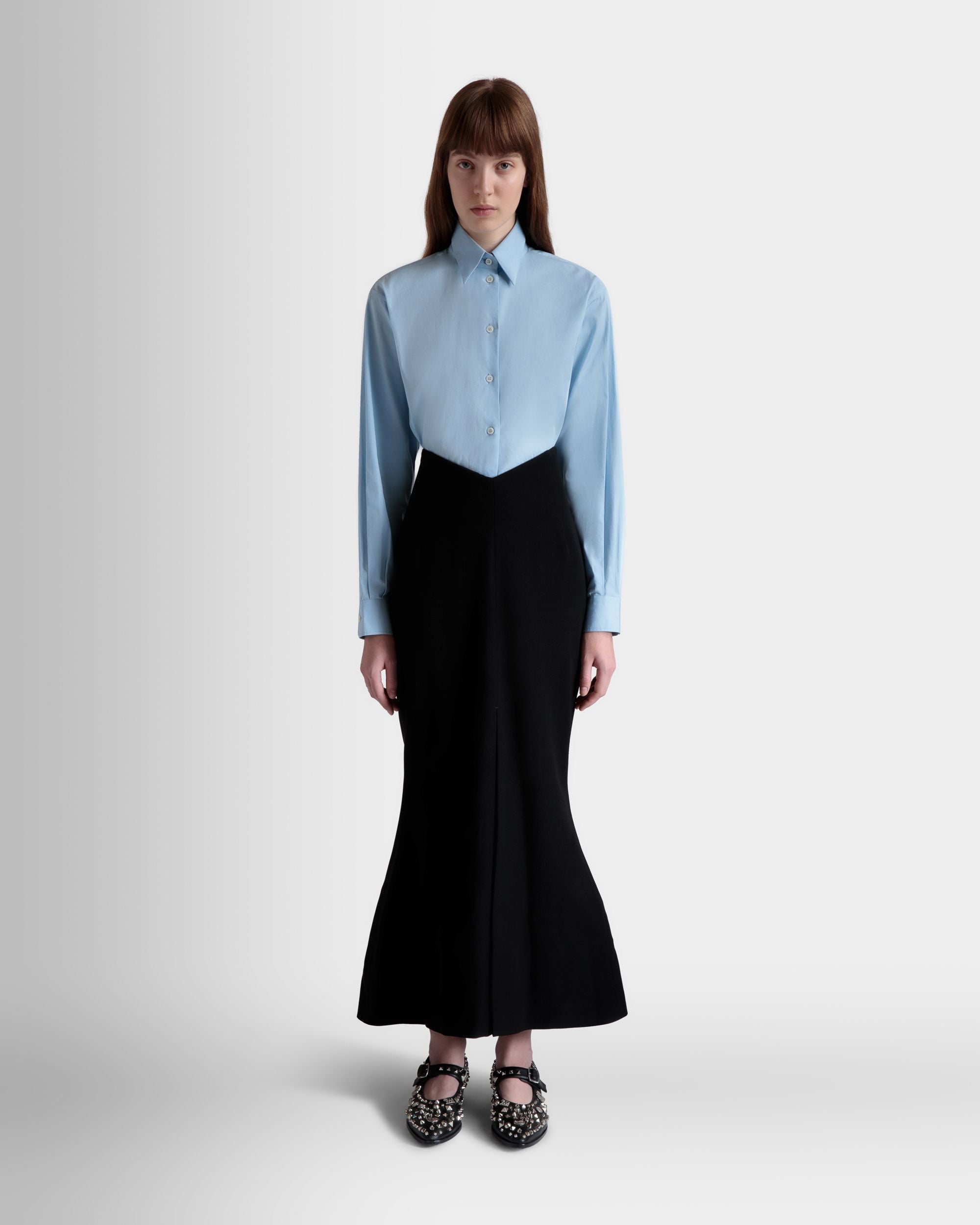 Long Skirt In Black Wool Blend - Donna - Bally - 02