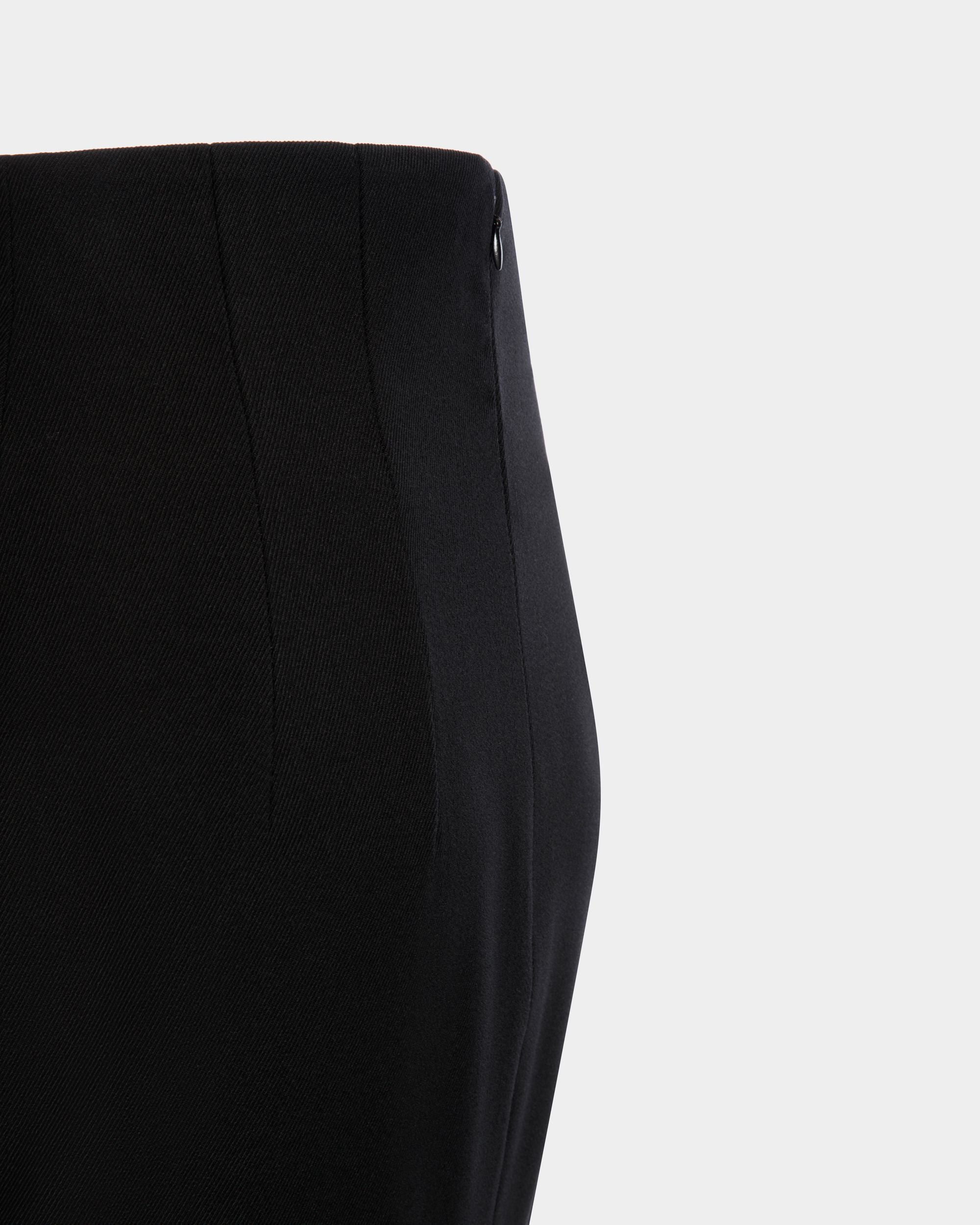 Long Skirt In Black Wool Blend - Donna - Bally - 04