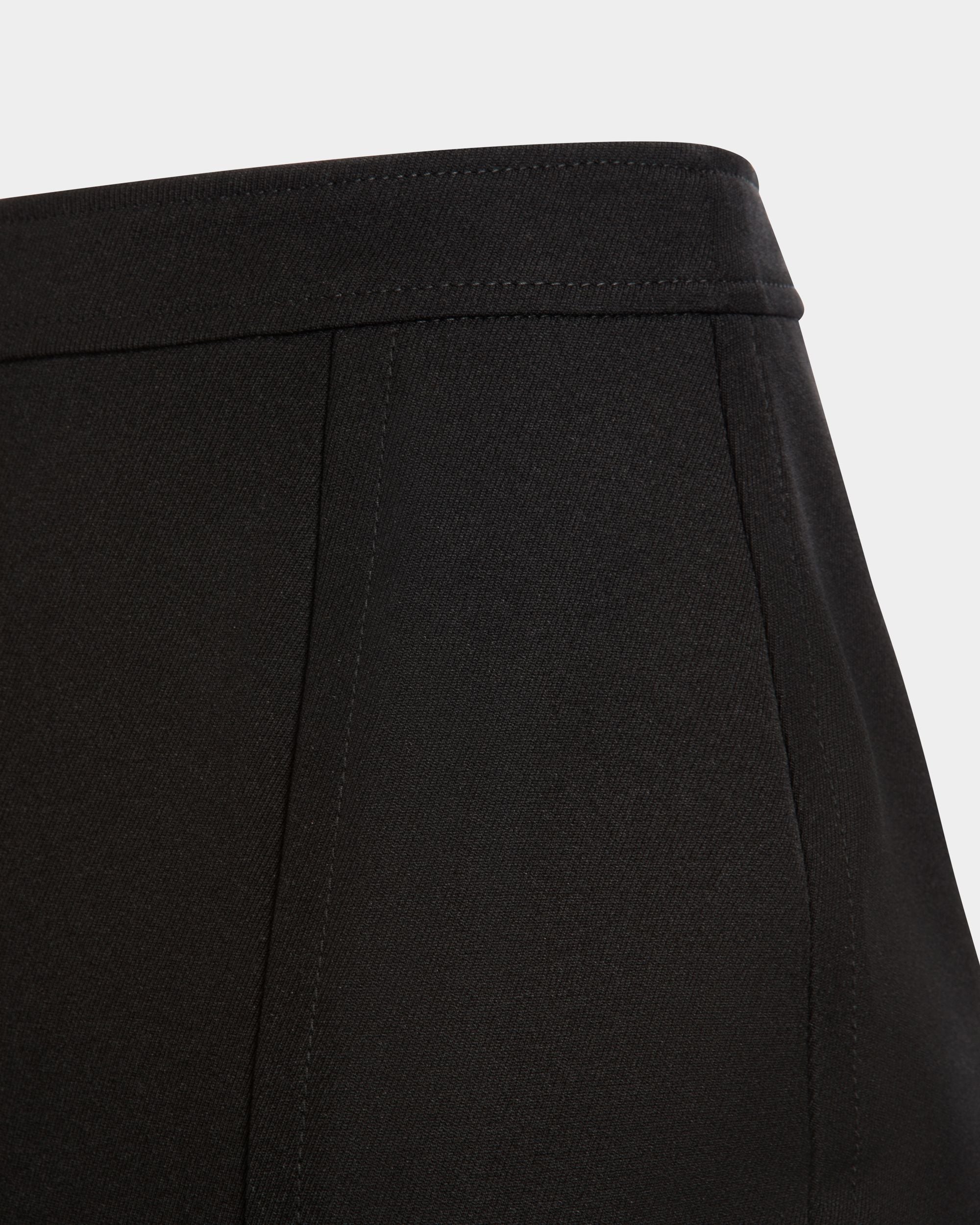 Gonna Midi In Gabardine Di Nylon Nera - Donna - Bally - 04