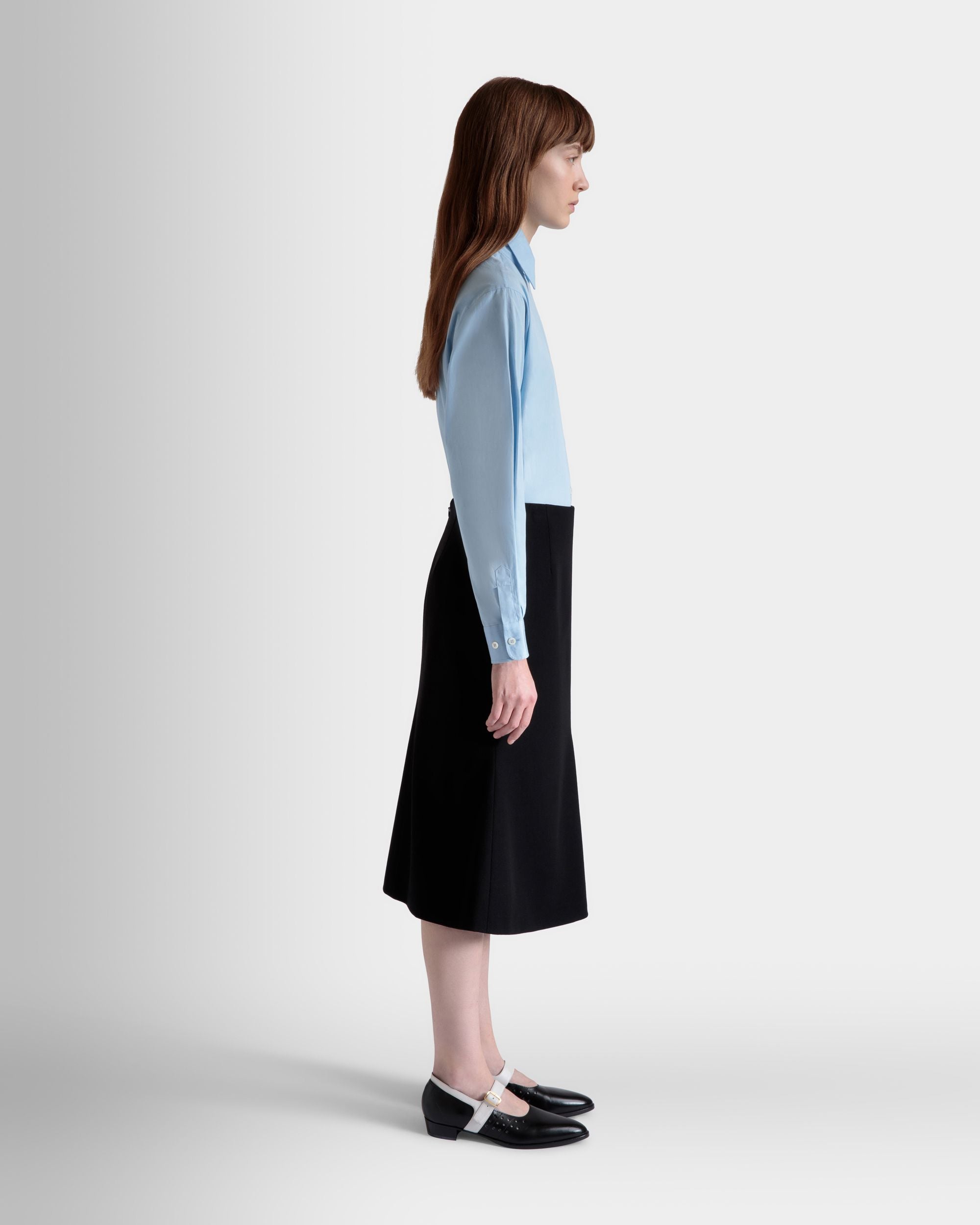 Gonna Midi In Misto Lana Nero - Donna - Bally - 05