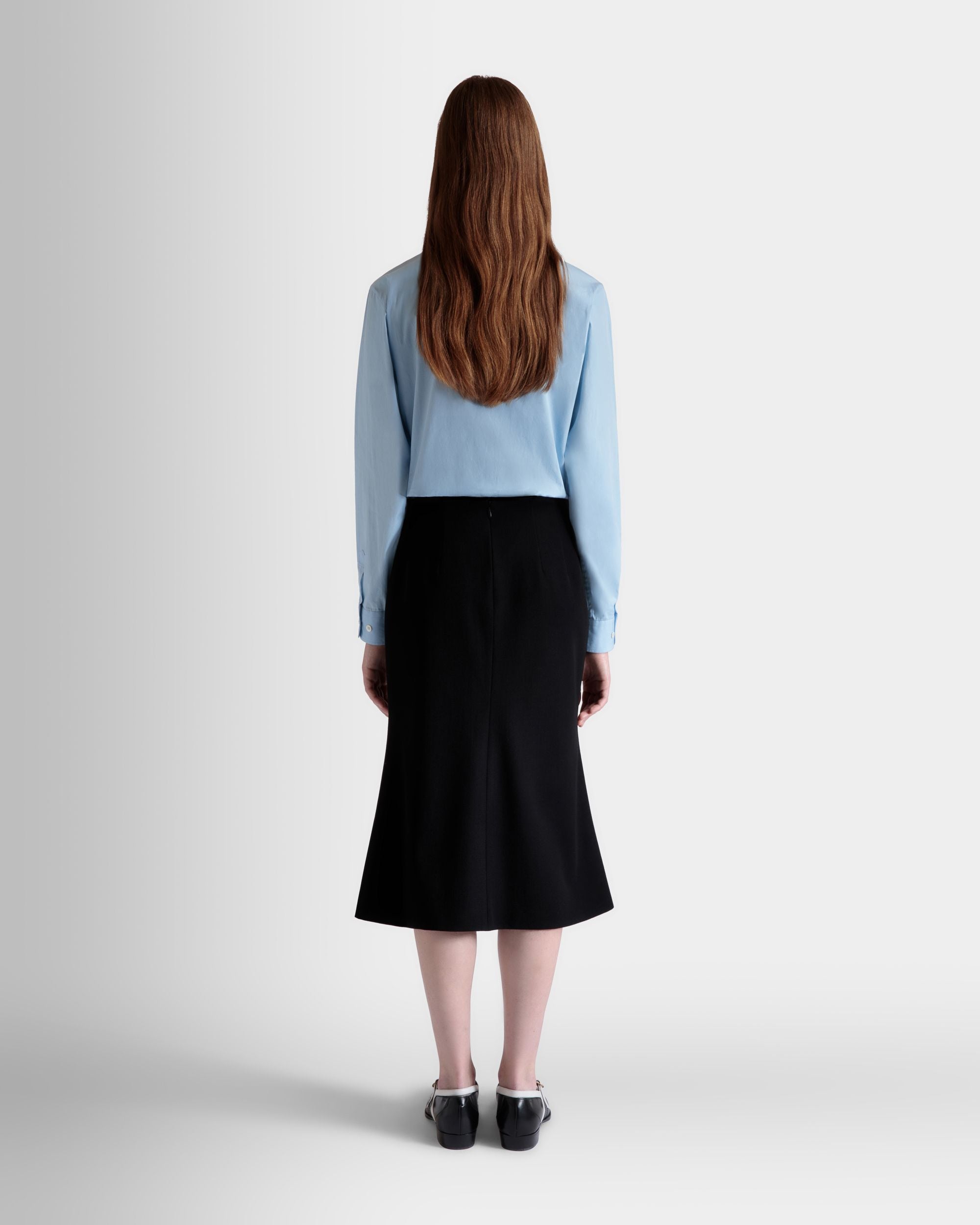 Gonna Midi In Misto Lana Nero - Donna - Bally - 06