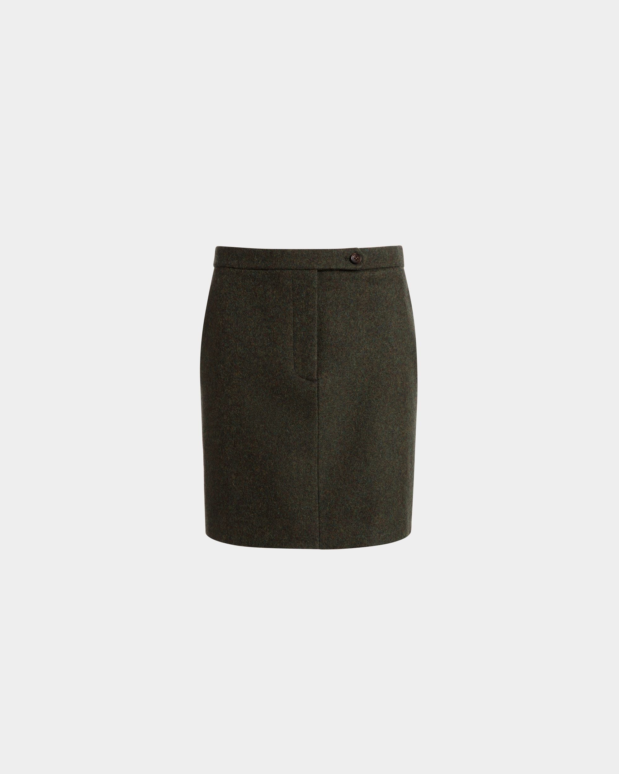 Minigonna In Lana Verde Scuro - Donna - Bally - 01