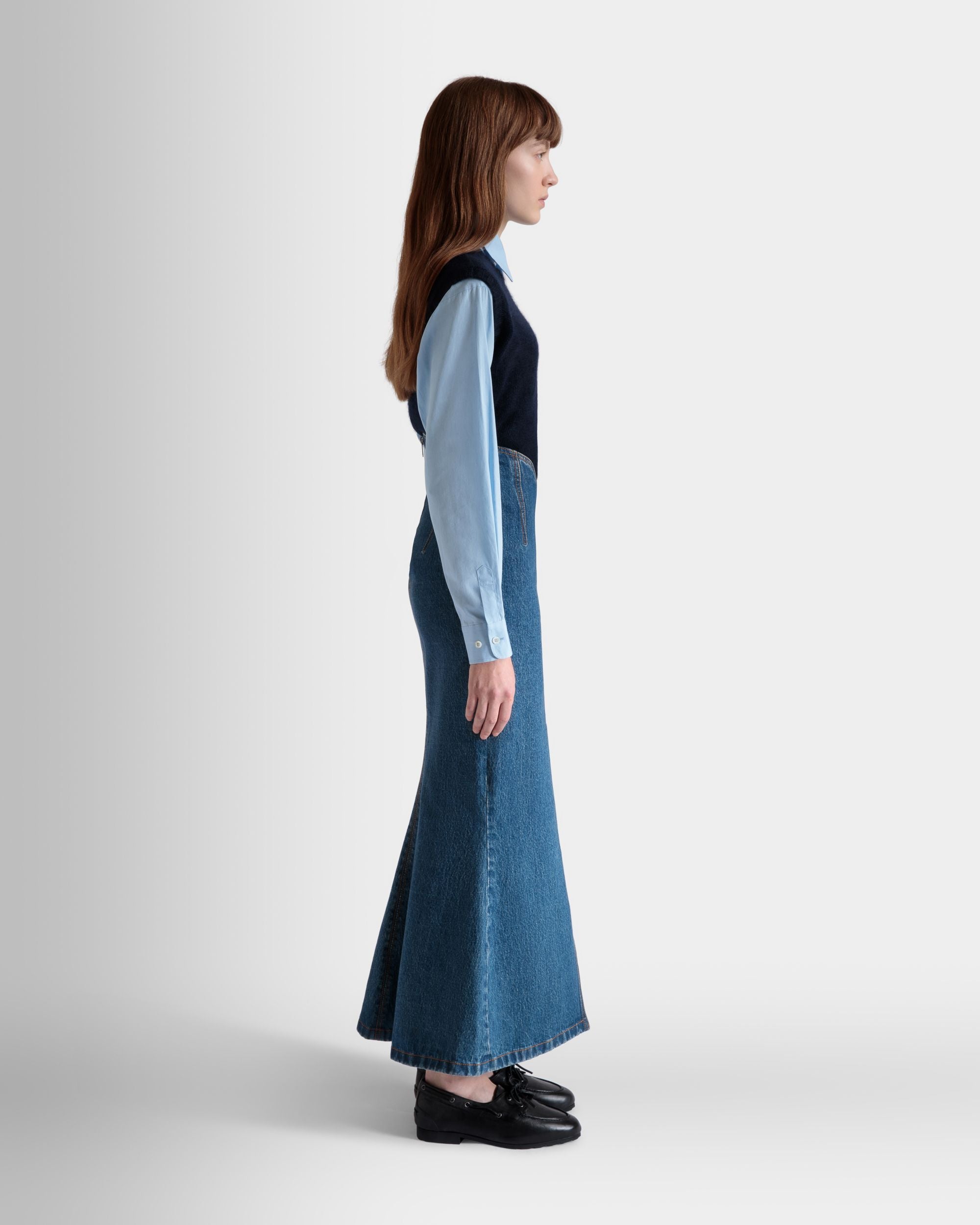 Gonna Lunga In Cotone Medium Blue - Donna - Bally - 05