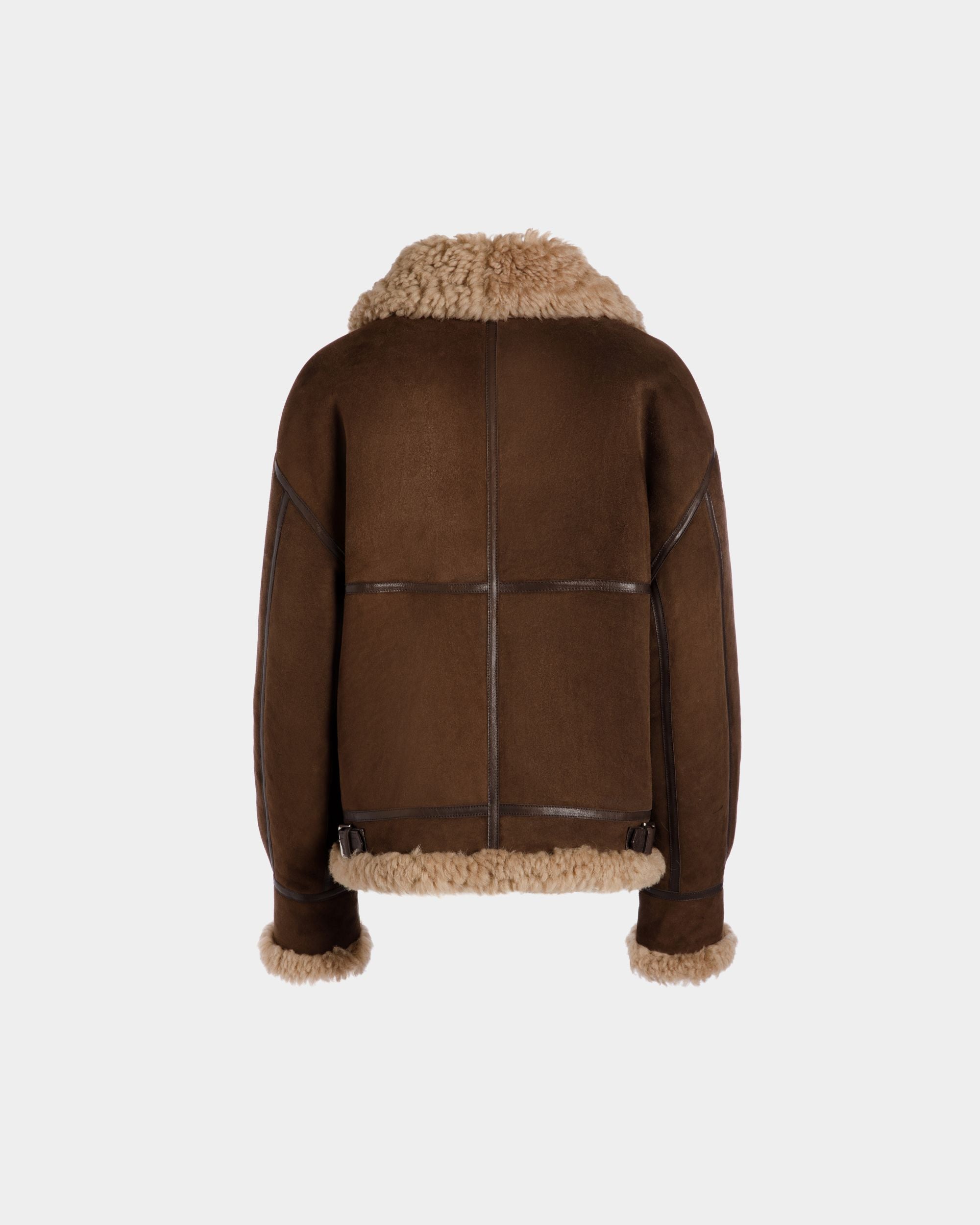 Giacca Aviator In Shearling Marrone - Donna - Bally - 03