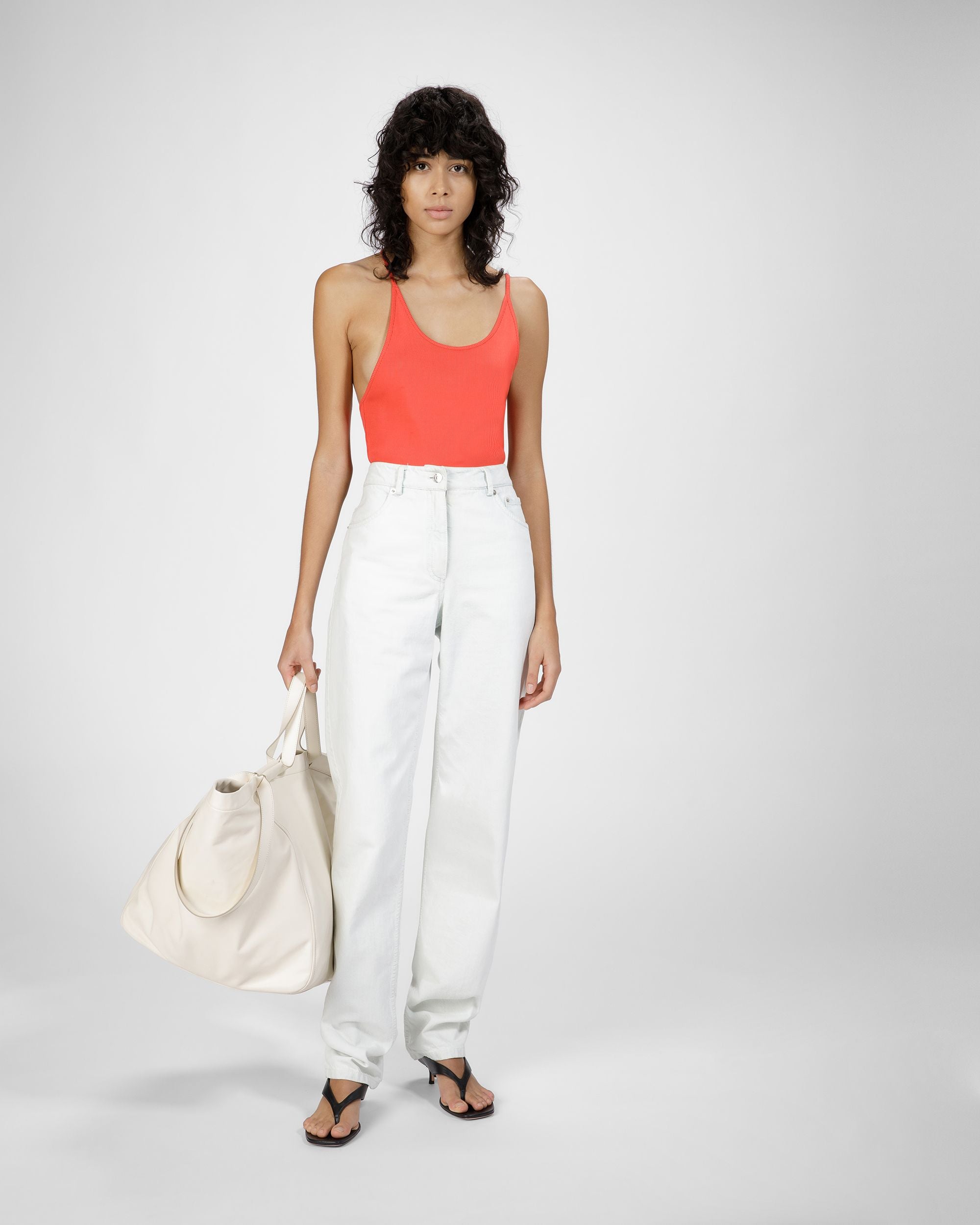 Pantalone Denim In Cotone Bianco Decolorato - Donna - Bally - 02