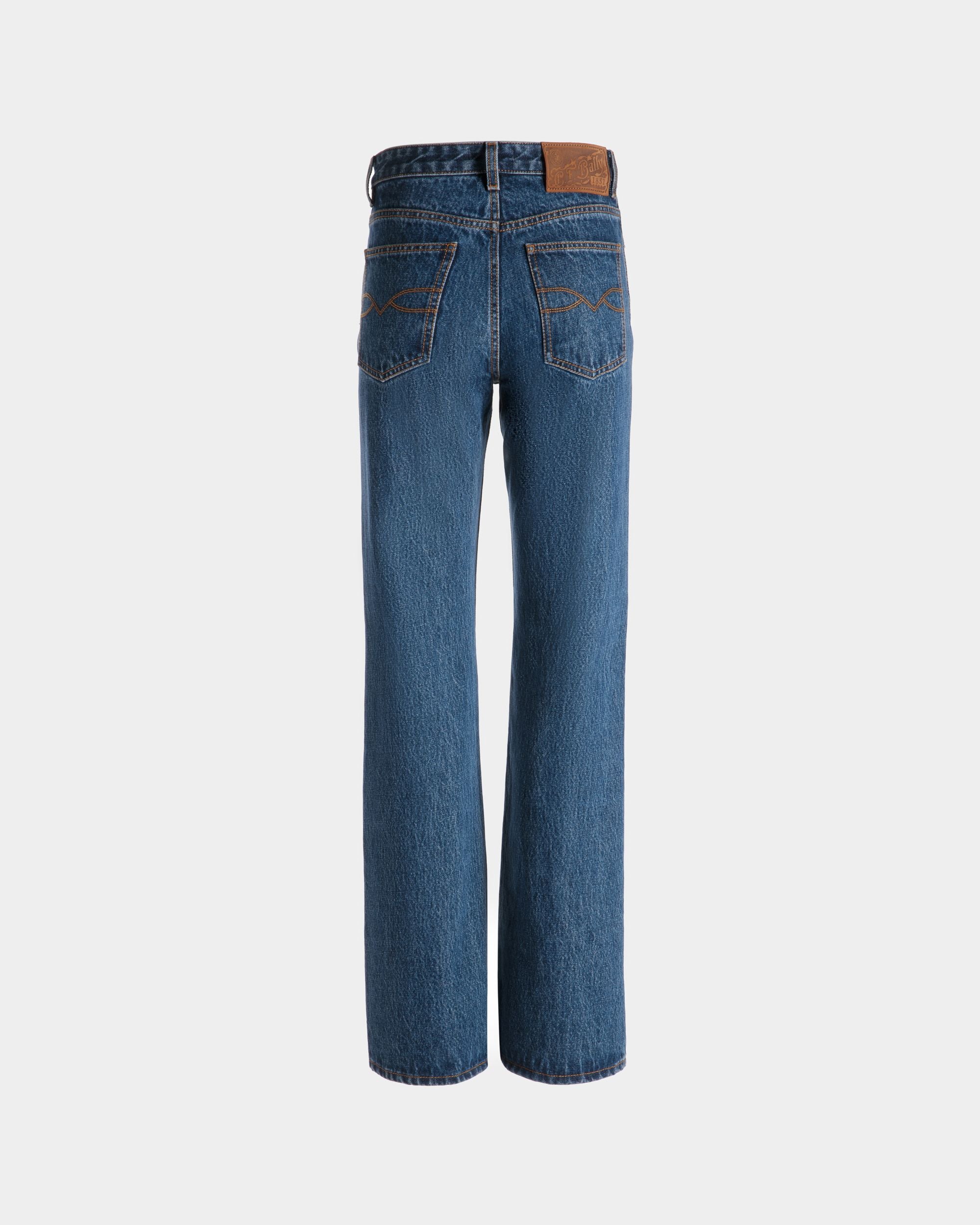 Pantalone Svasato In Cotone Denim Medium Blue - Donna - Bally - 07