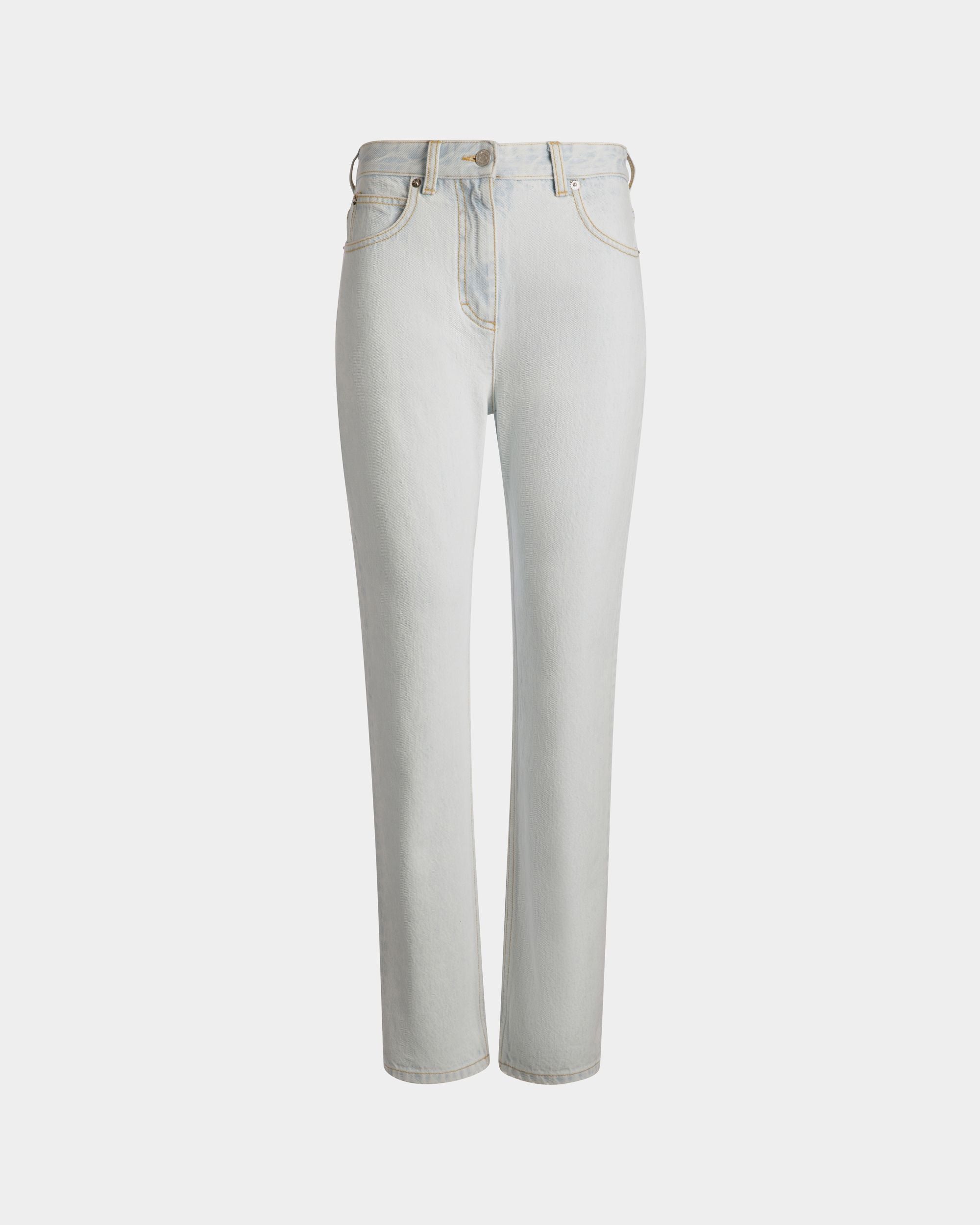 Pantalone In Cotone Denim Light Blue - Donna - Bally - 01