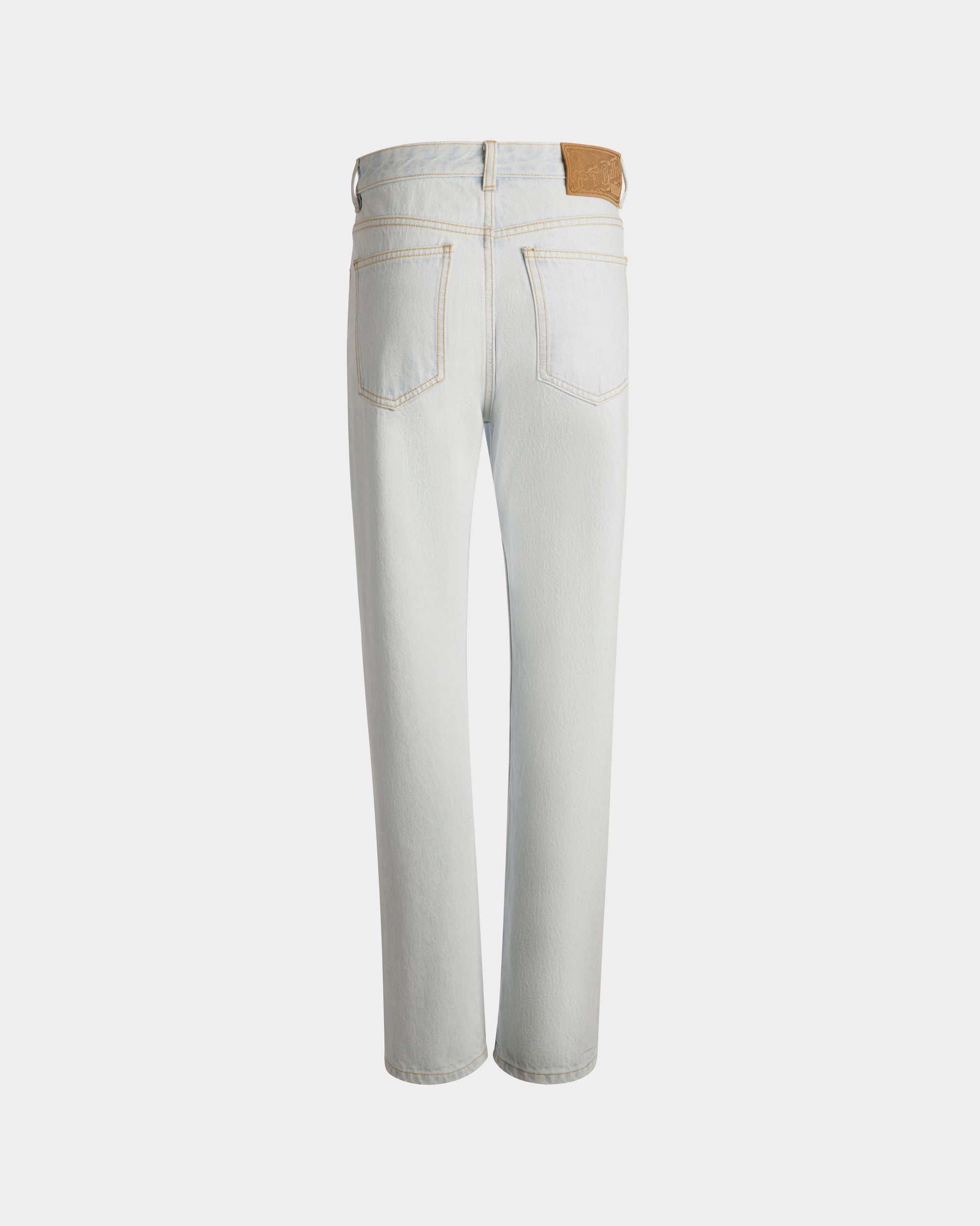 Pantalone In Cotone Denim Light Blue - Donna - Bally - 07