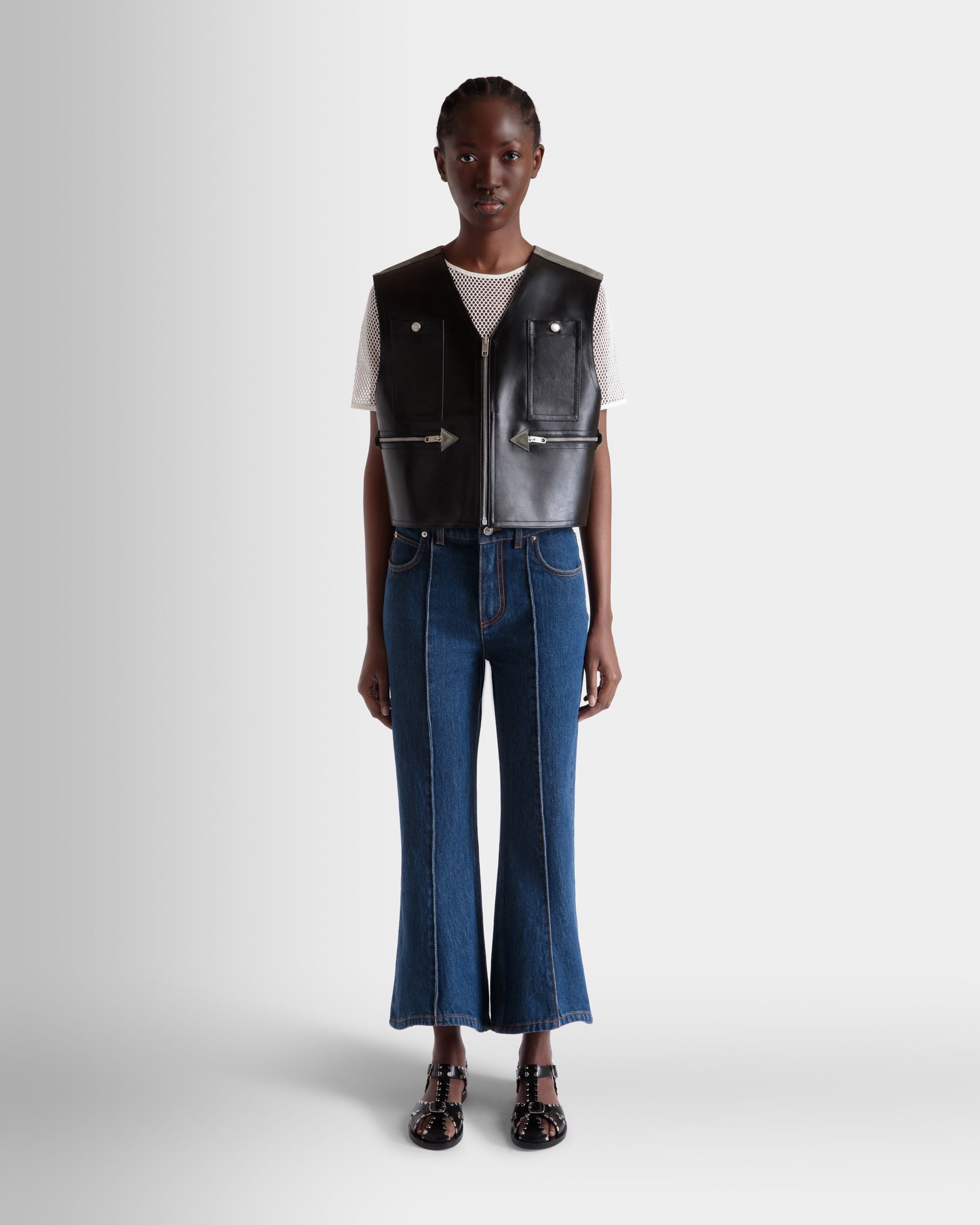 Pantalone Denim In Cotone Navy Blue - Donna - Bally - 01